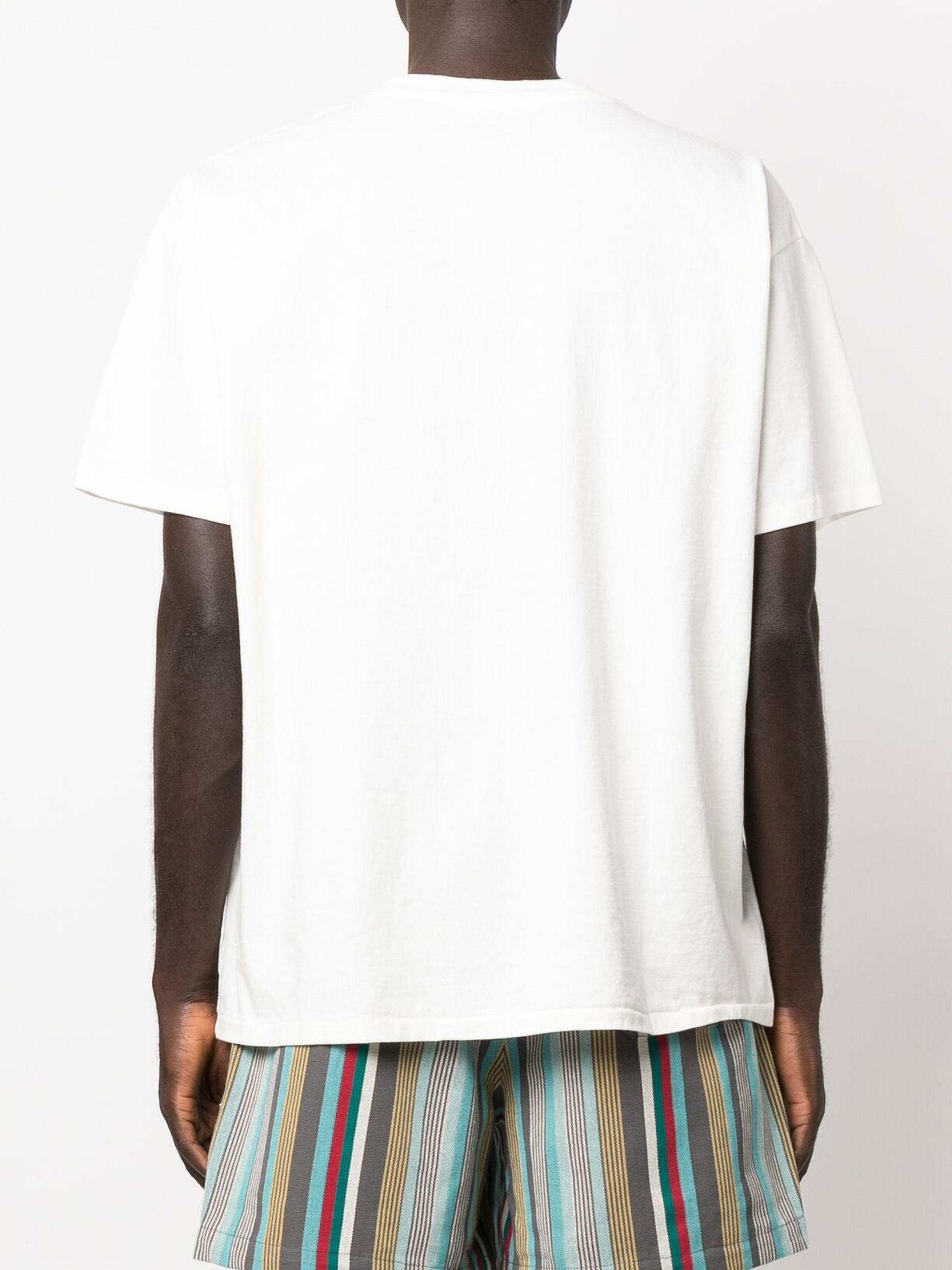 Bode Bead Embellished Neckline T-shirt in White for Men | Lyst