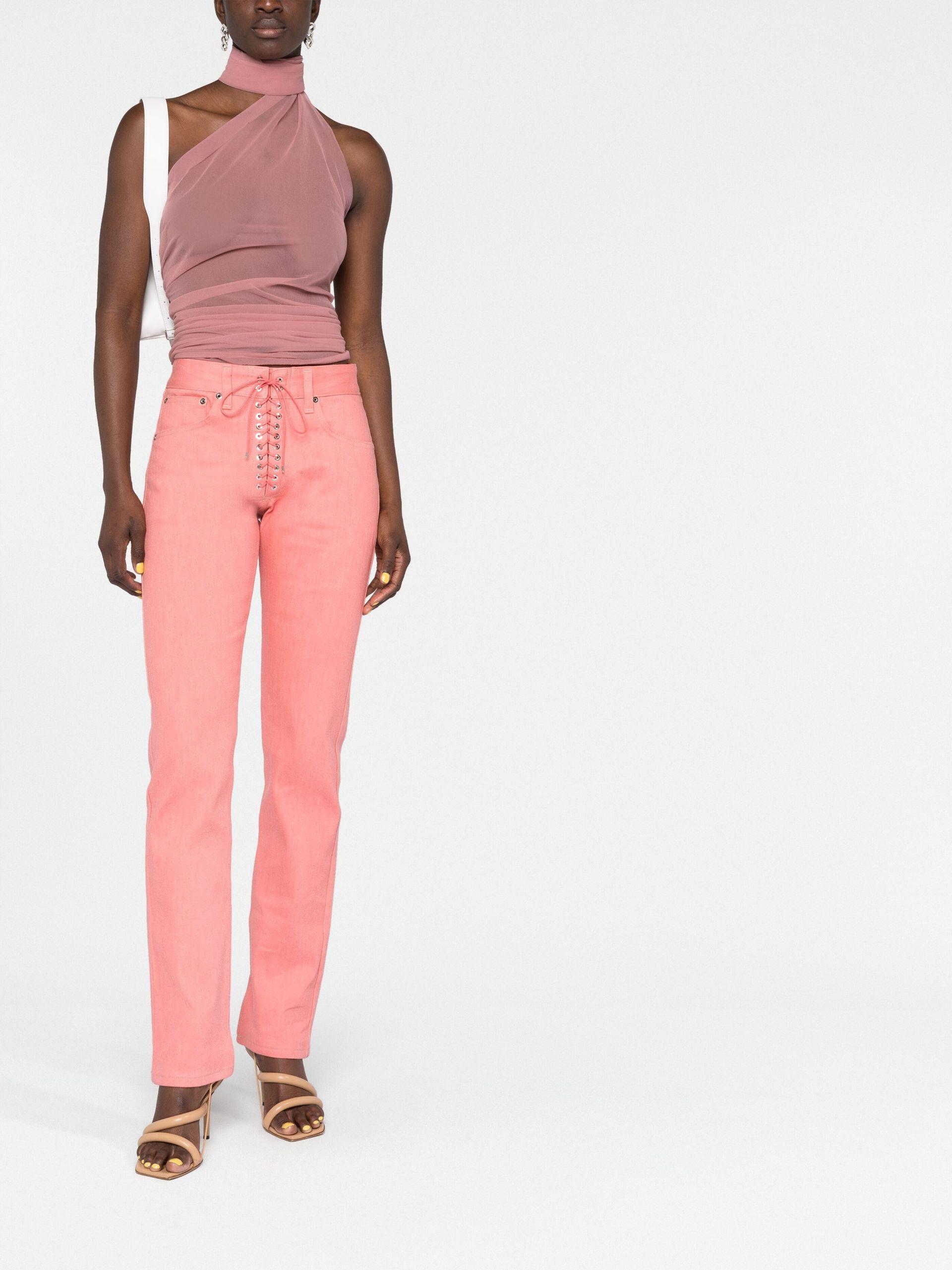 Ludovic de Saint Sernin Draped Halterneck Top in Pink | Lyst