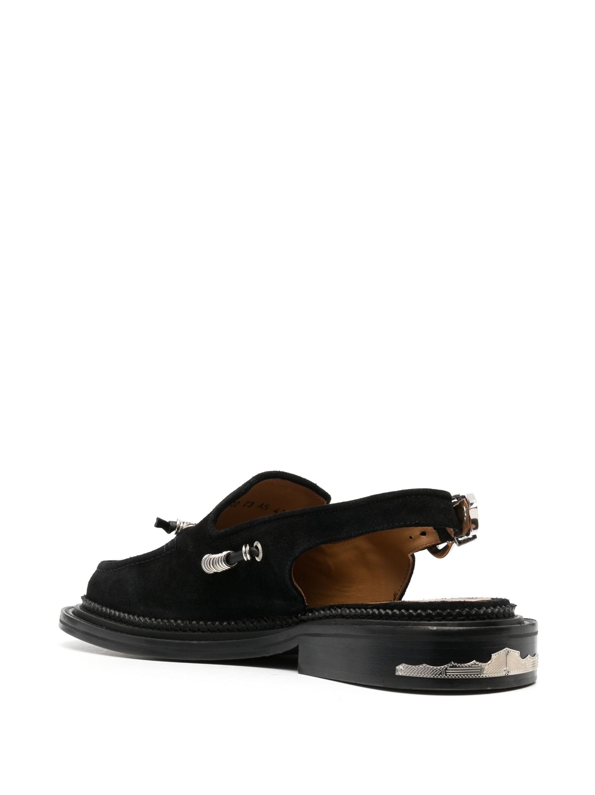 Toga Leather Closed Sandals in Black for Men | Lyst