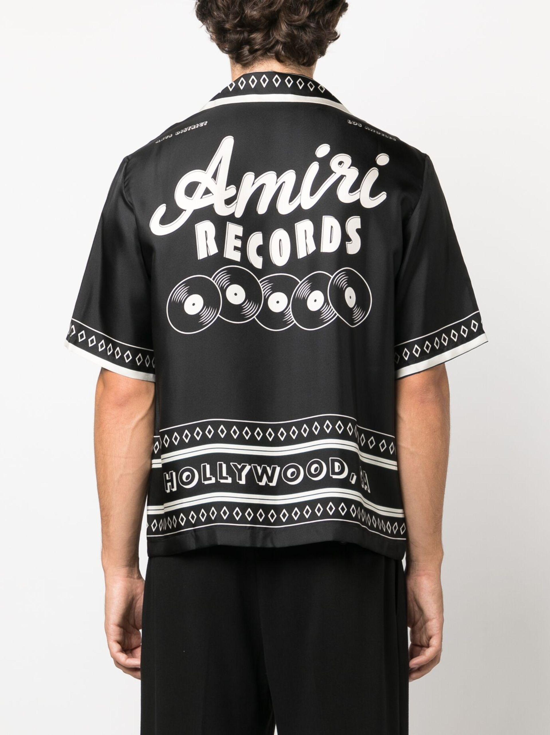Amiri Records Silk Vacation Shirt in Black for Men | Lyst UK