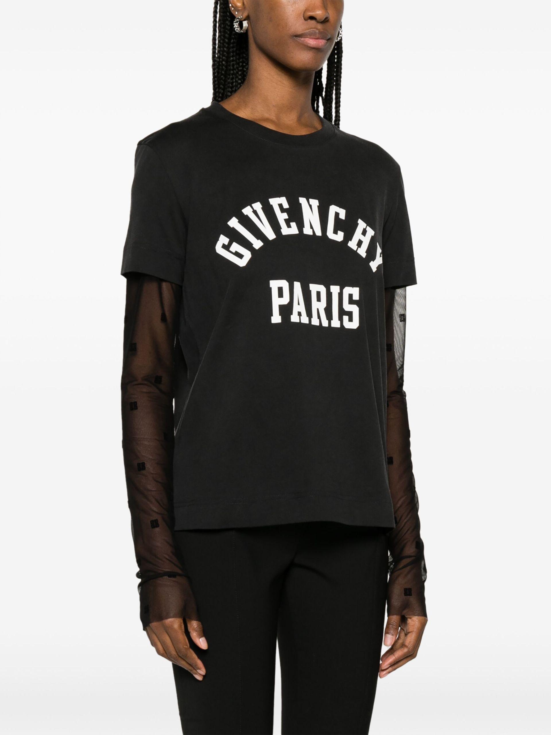 Givenchy 4g motif Mesh sleeves T shirt Women s Polyamide elastane cotton in Black Lyst
