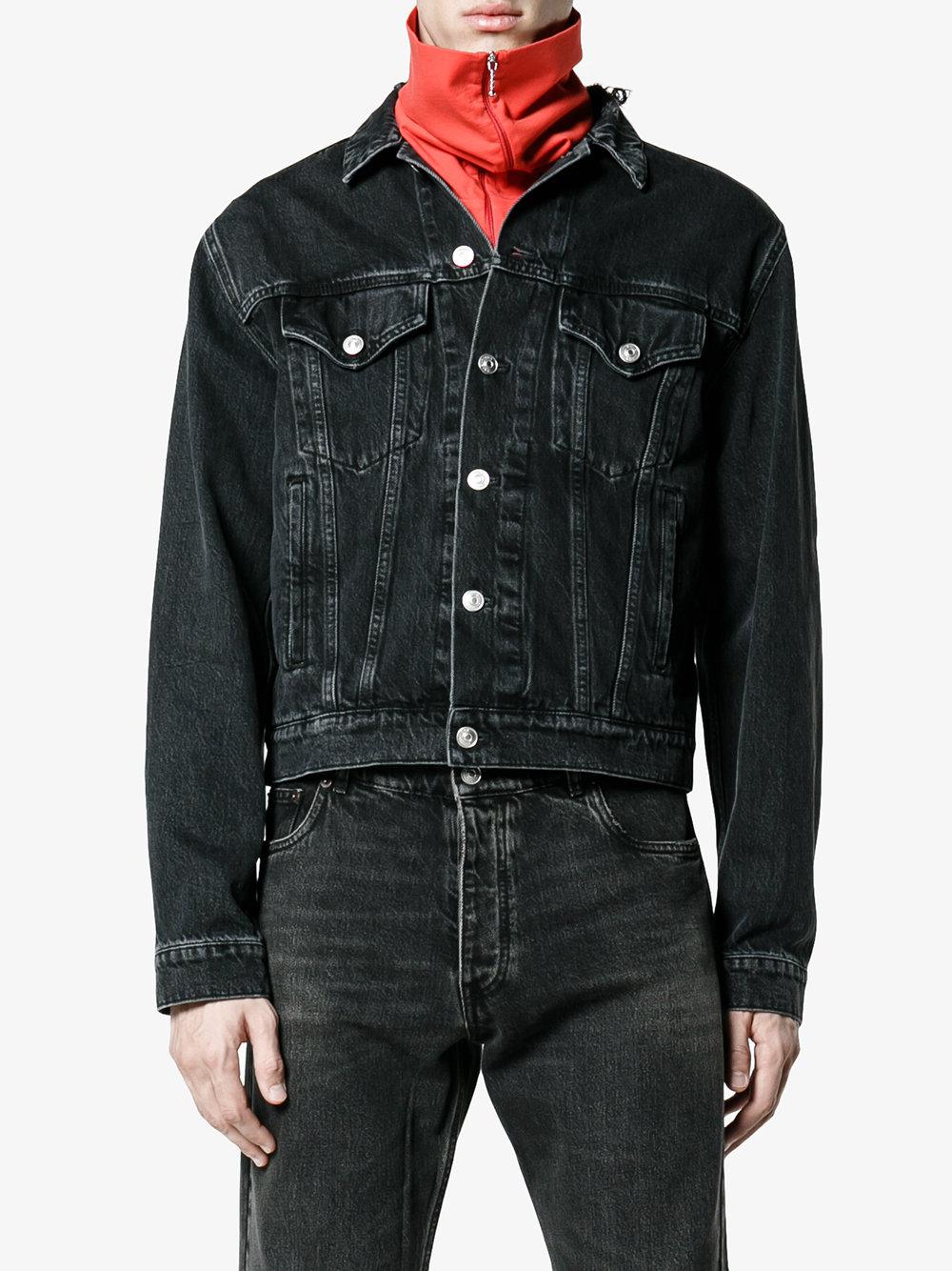 Balenciaga Sinners Denim Jacket in Black for Men - Lyst