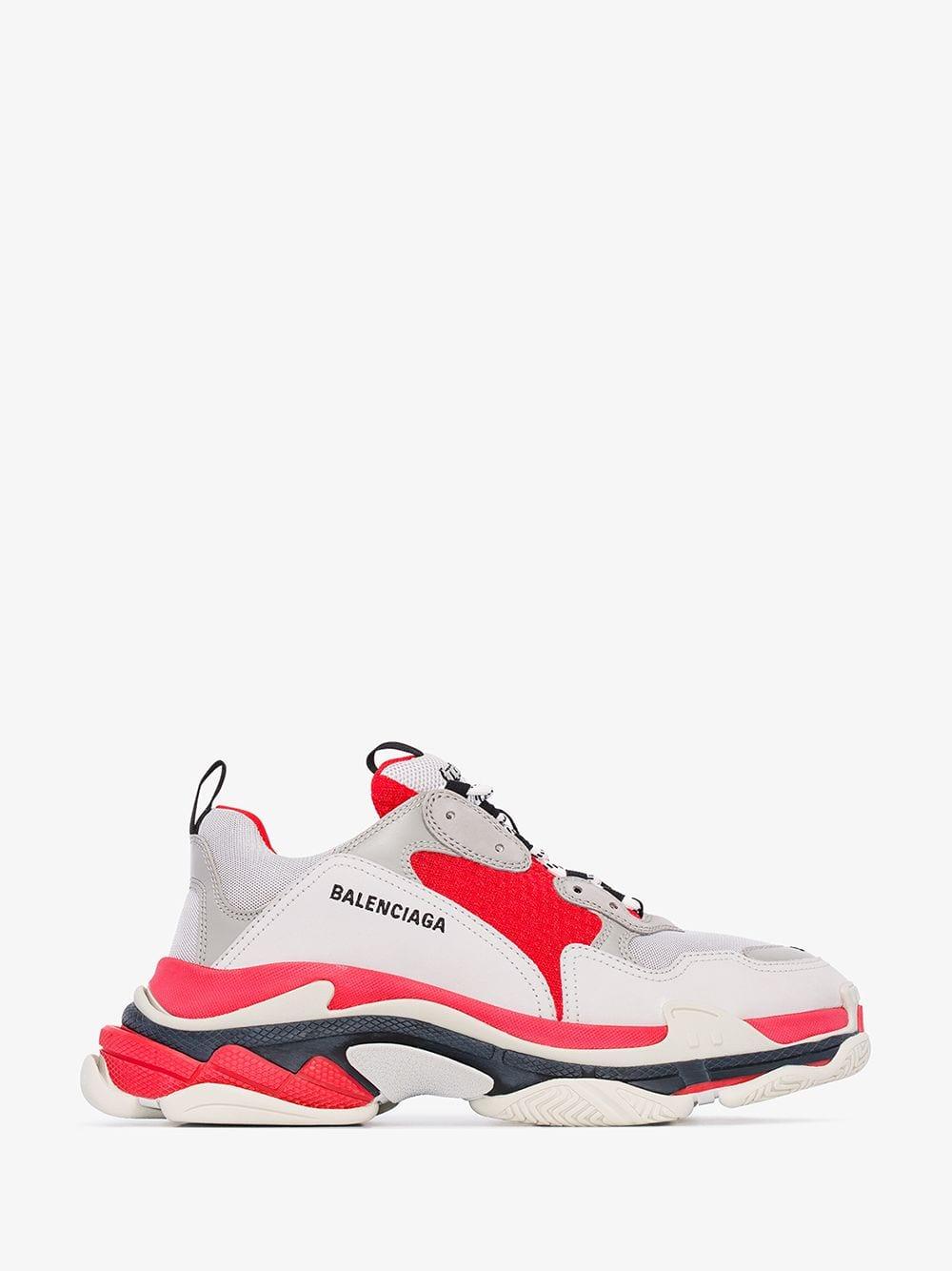 Balenciaga Triple S Sneakers in Red for Men | Lyst