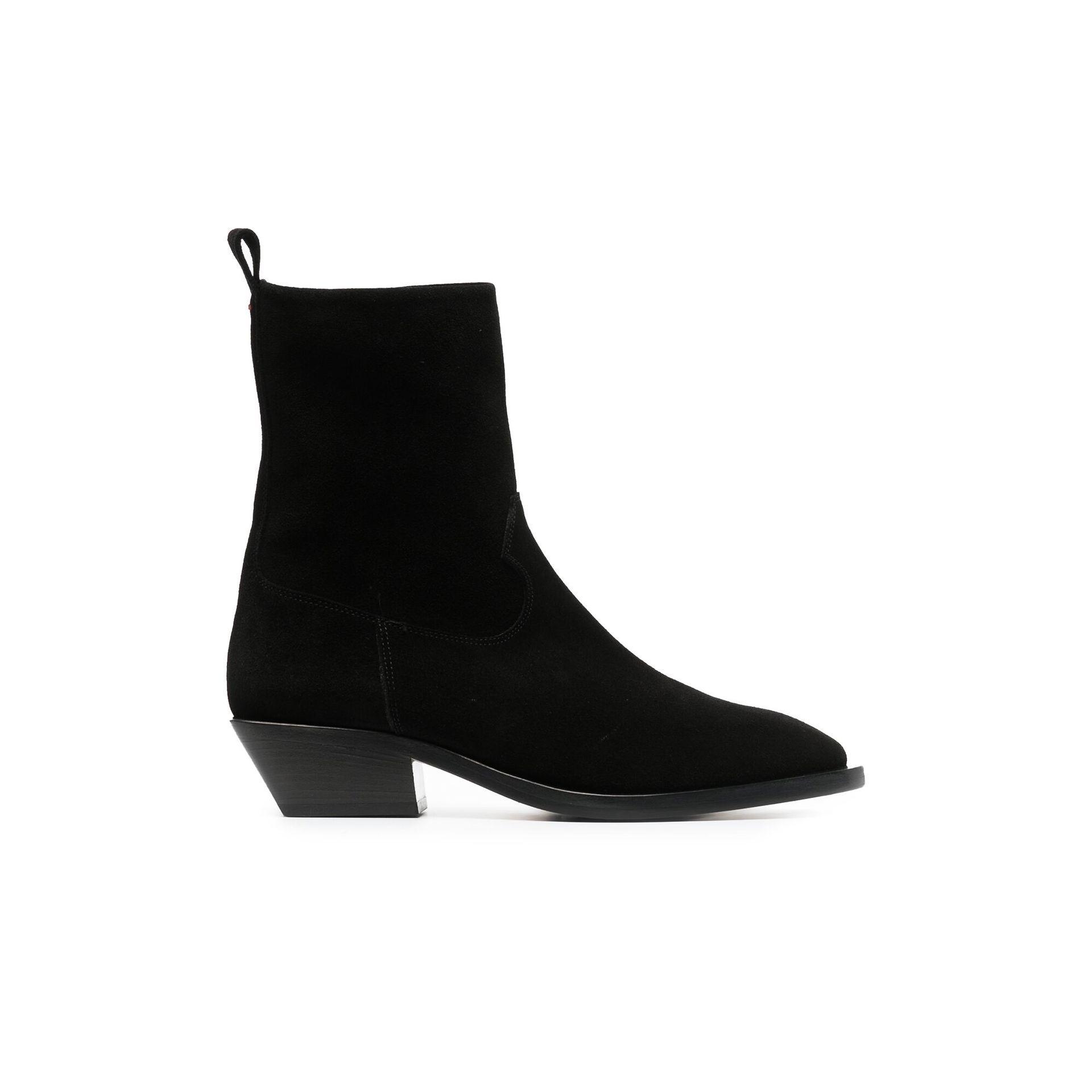 Aeyde Black Luis 35 Suede Ankle Boots | Lyst