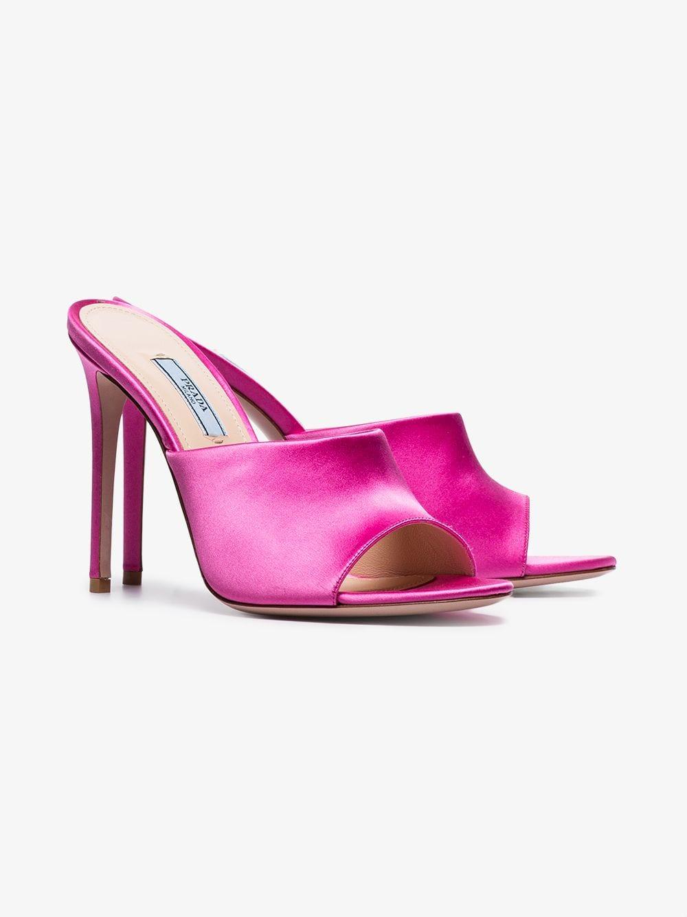 pink satin mule