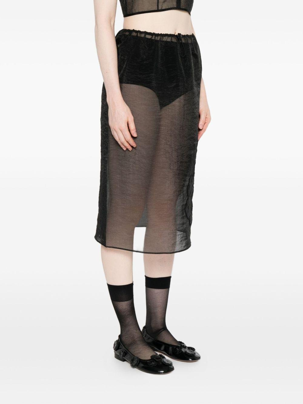 スカート Cecilie Bahnsen Black Organza Bambi Skirt 4.