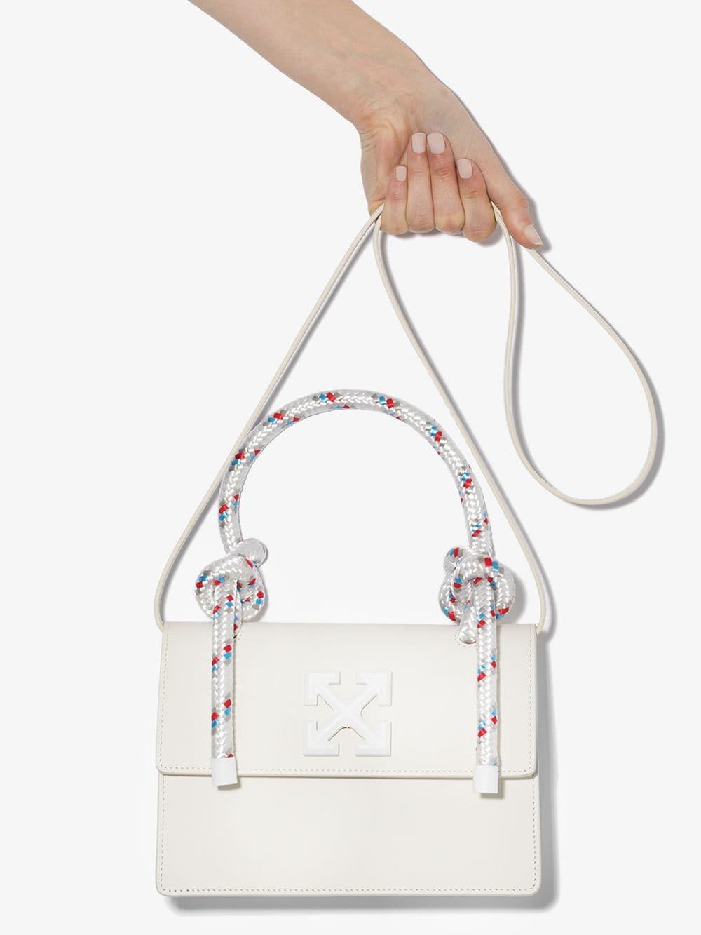 OffWhite c/o Virgil Abloh Jitney 1.4 Leather And Rope Top Handle Bag in White Lyst