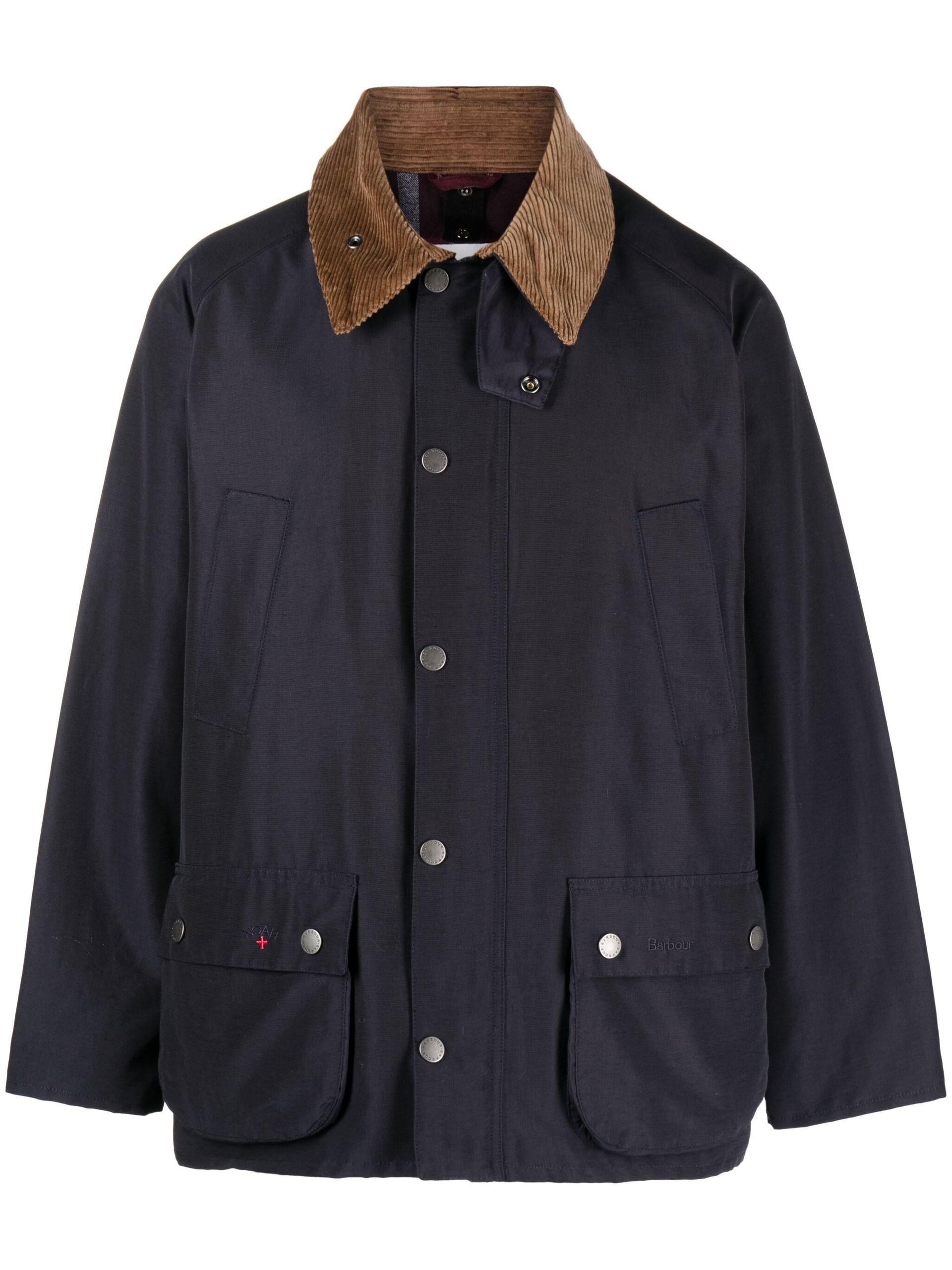 Barbour X Noah Navy 60/40 Bedale Wax Jacket Men's Cotton/polyamide