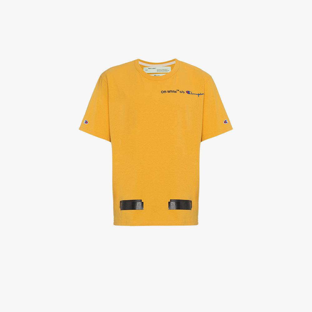 【当店限定販売】 OFF-WHITE CHAMPION新品本物 Tシャツ メンズ x XL OFF-WHITE - Tシャツ+カットソー(半袖 ...