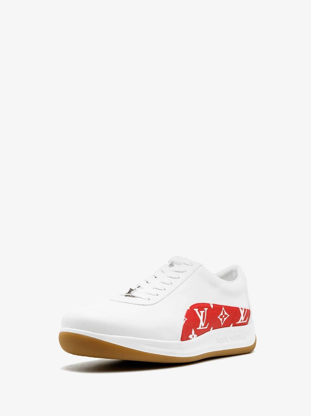 Stadium Goods Leather Louis Vuitton X Supreme Sport Sneakers in White for Men - Lyst