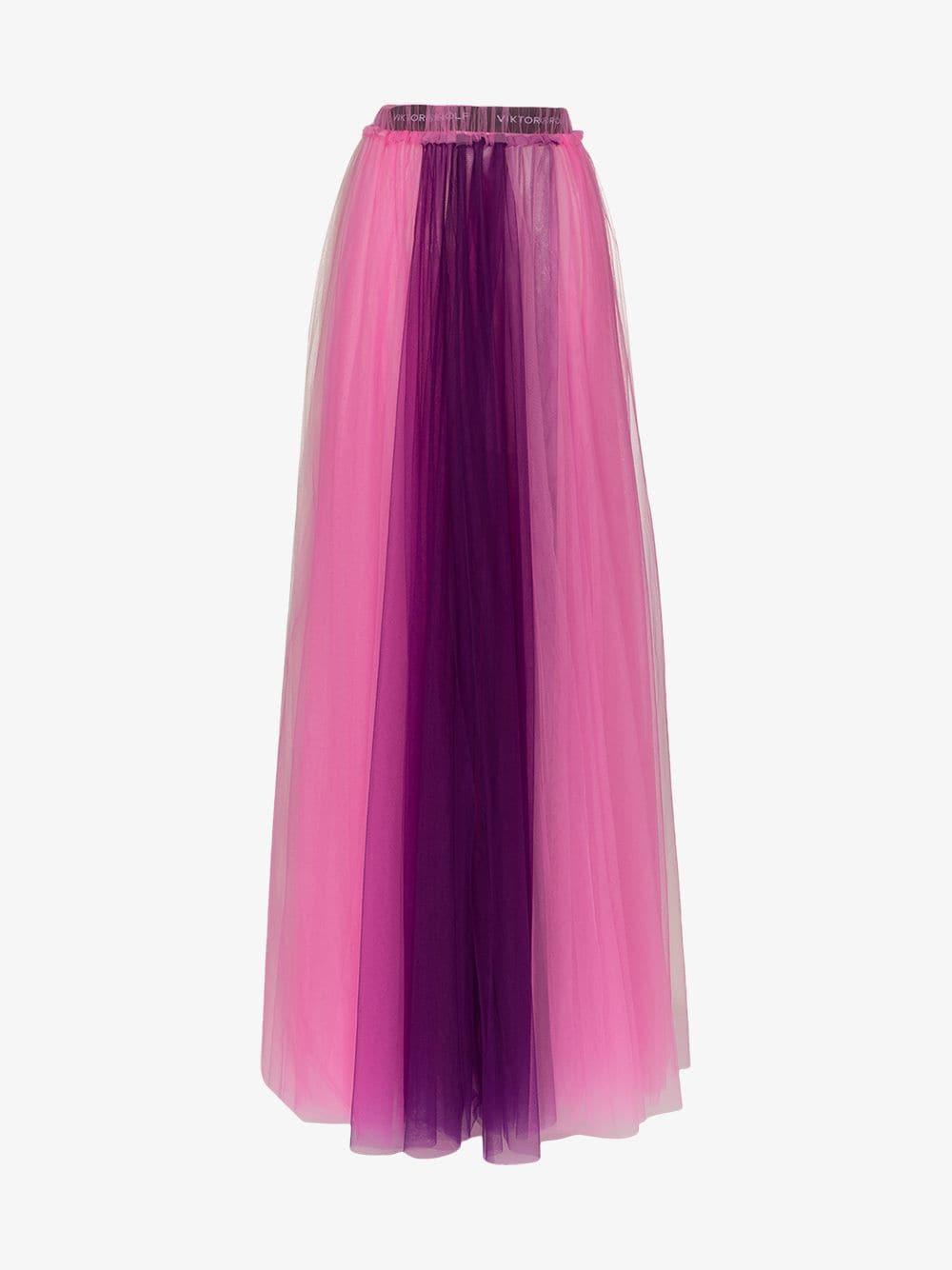 Viktor Rolf Synthetic Layered Tulle Maxi Skirt In Pink Save 47 Lyst