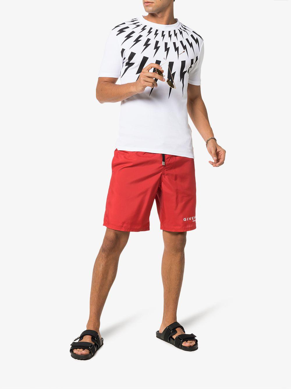 givenchy red shorts