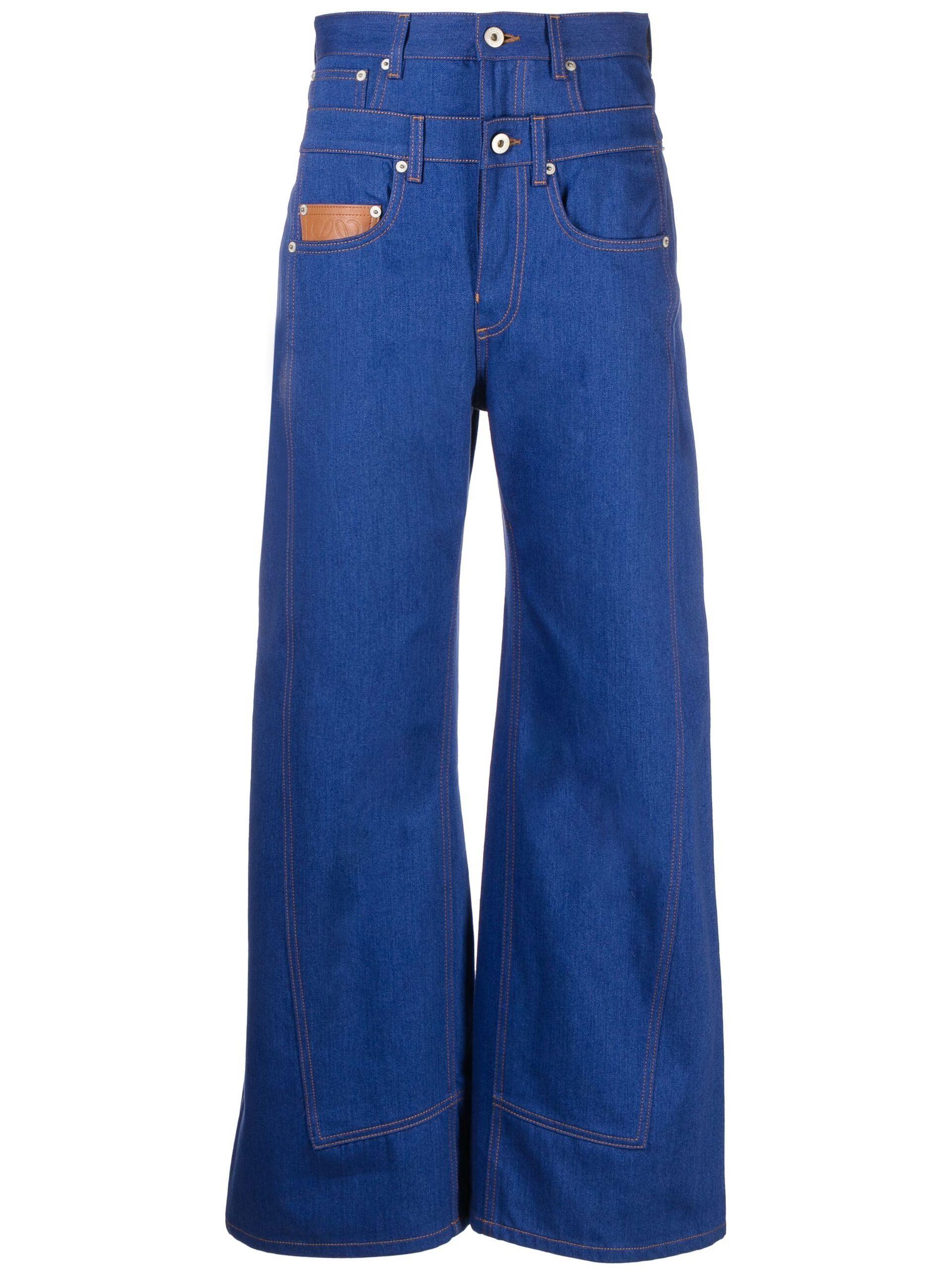 Loewe Trompe L'oeil Double Waist Jeans in Blue | Lyst Loewe Trompe L'oeil Double Waist Jeans in Blue | Lyst