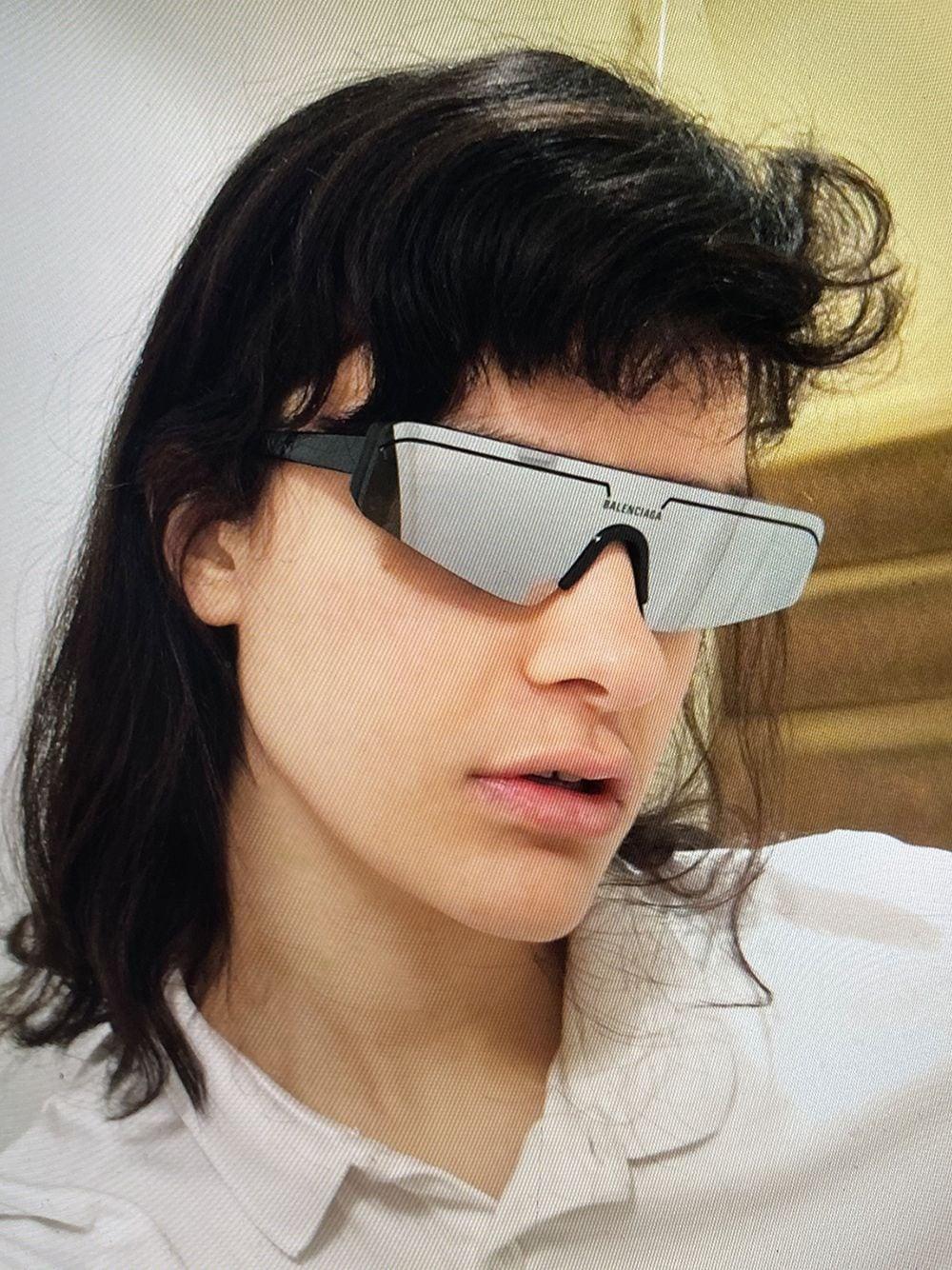 Balenciaga Thin Visor Sport Sunglasses in Black Save 25 Lyst