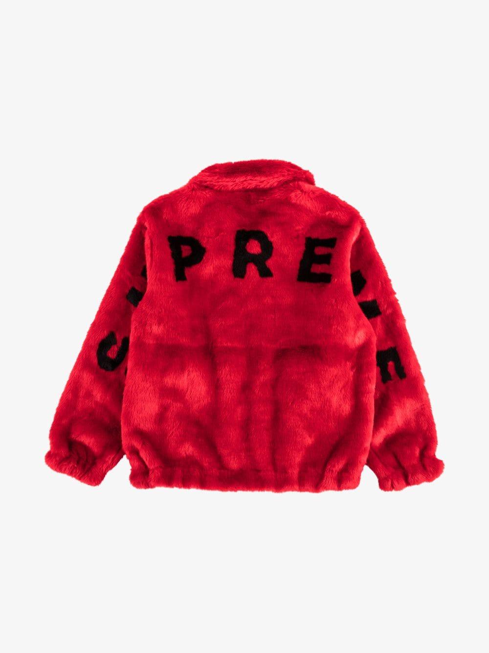 Supreme Supreme Faux Fur Bomber Jacket in Red for Men | Lyst