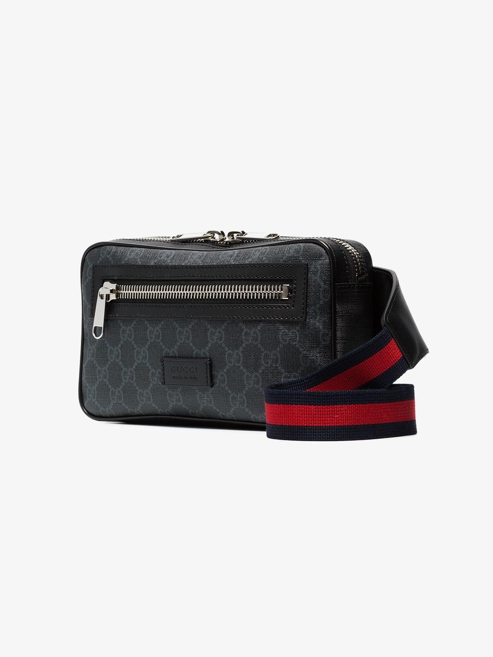 Gucci Leather Soft GG Supreme Belt Bag in Black for Men - Lyst
