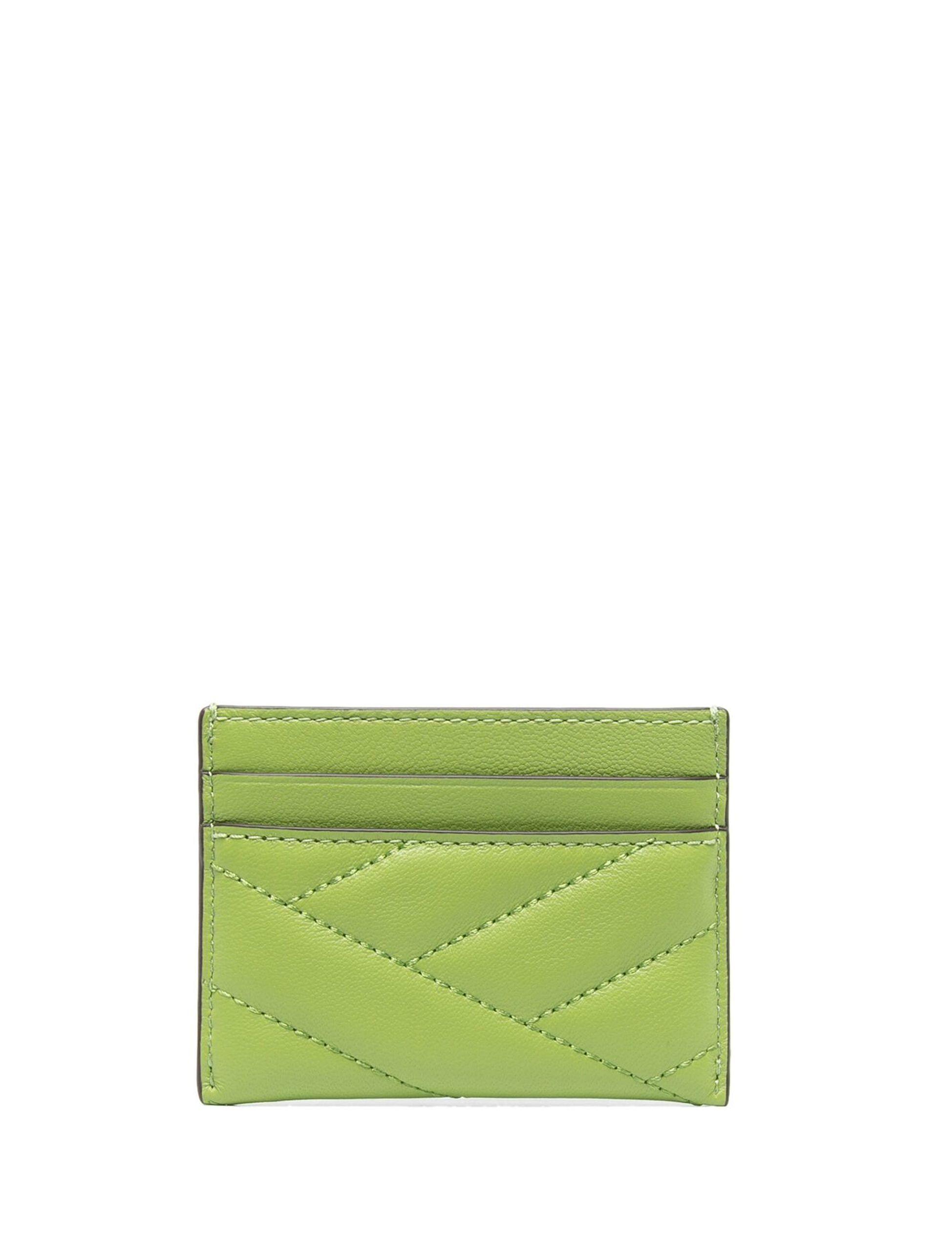 Tory Burch Logo-plaque Quilted Cardholders in Green | Lyst