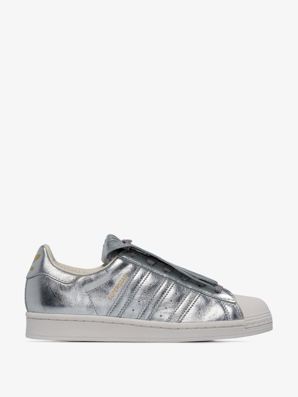 adidas Leather Superstar Fr Sneakers in Silver (Metallic) - Lyst