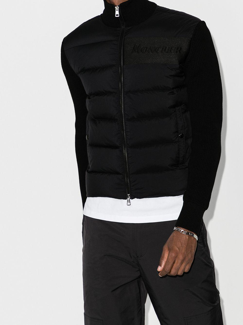 Moncler Wool Padded Hybrid Cardigan 