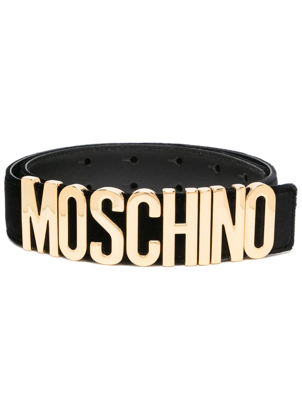 Moschino Logo Lettering Leather Belt main image 0