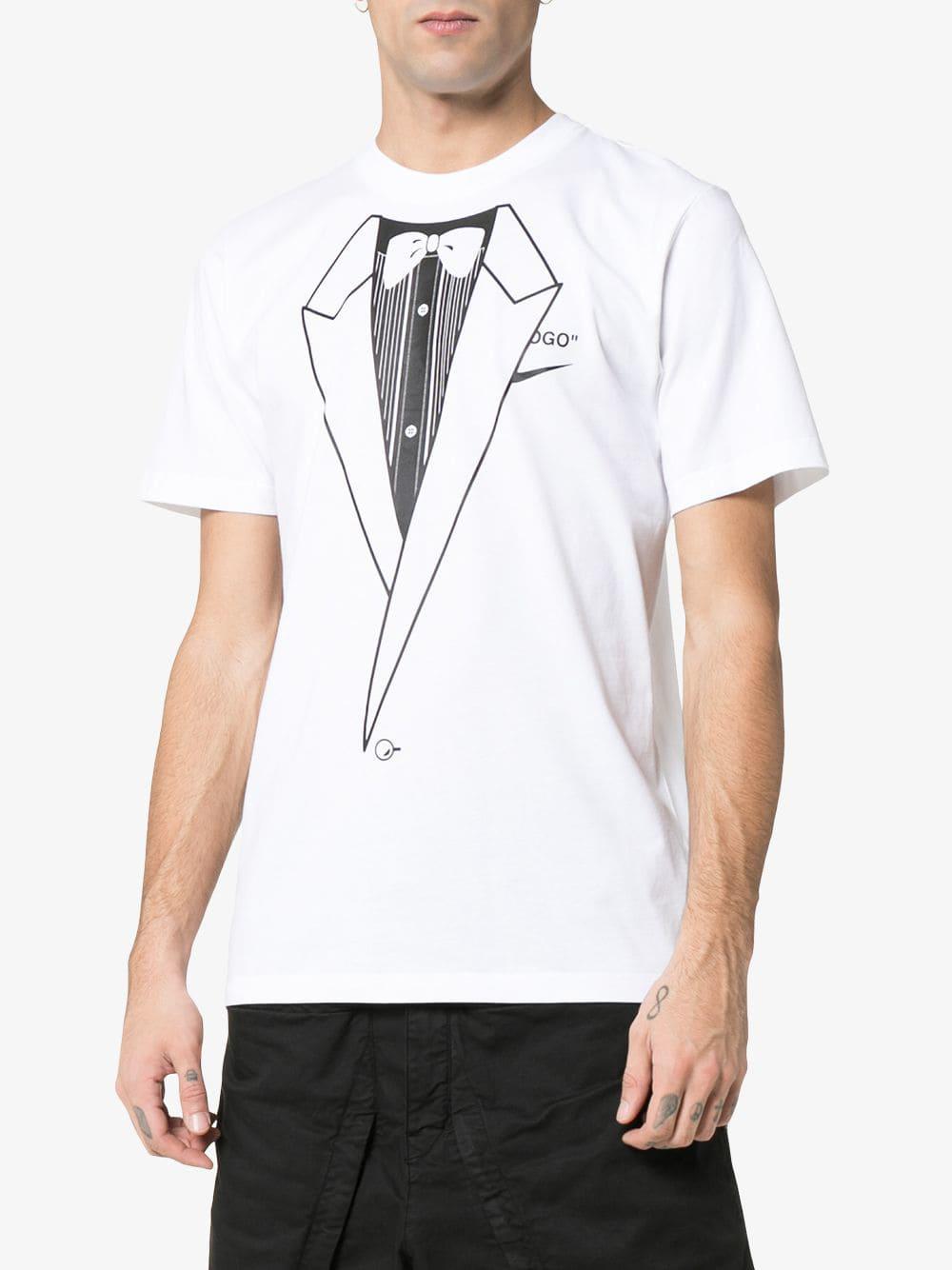 nike off white tuxedo tee