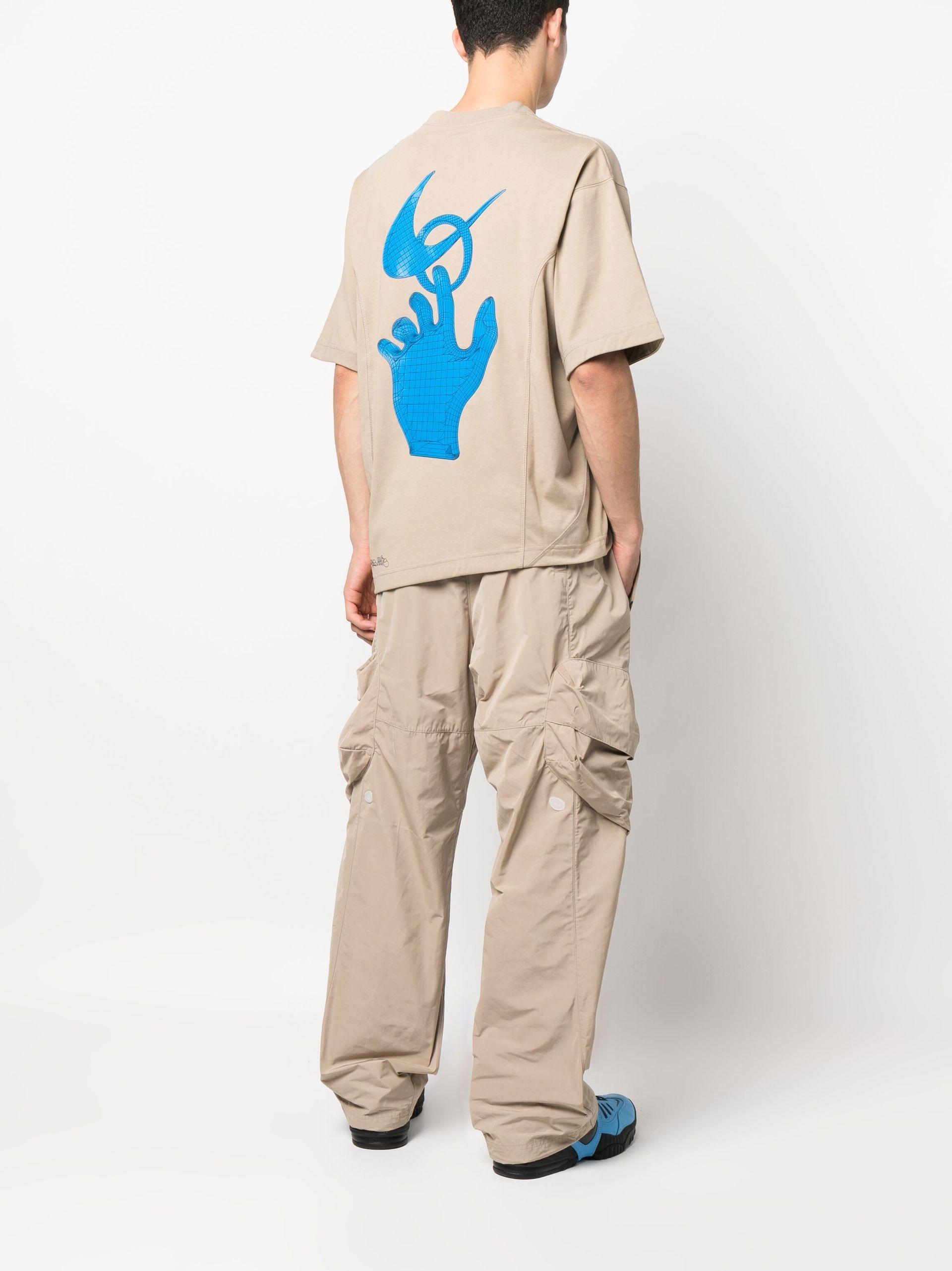NIKE X OFF-WHITE Graffiti-print Detail T-shirt in Natural for Men | Lyst