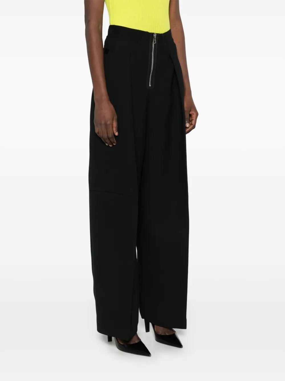 Jean Paul Gaultier Heavy Crepe Bonded Trouser in Black | Lyst