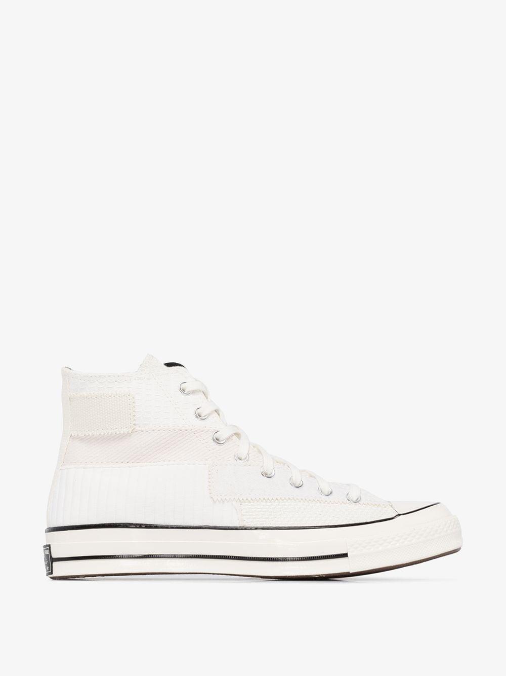 converse mono patchwork chuck 70 high top white egret