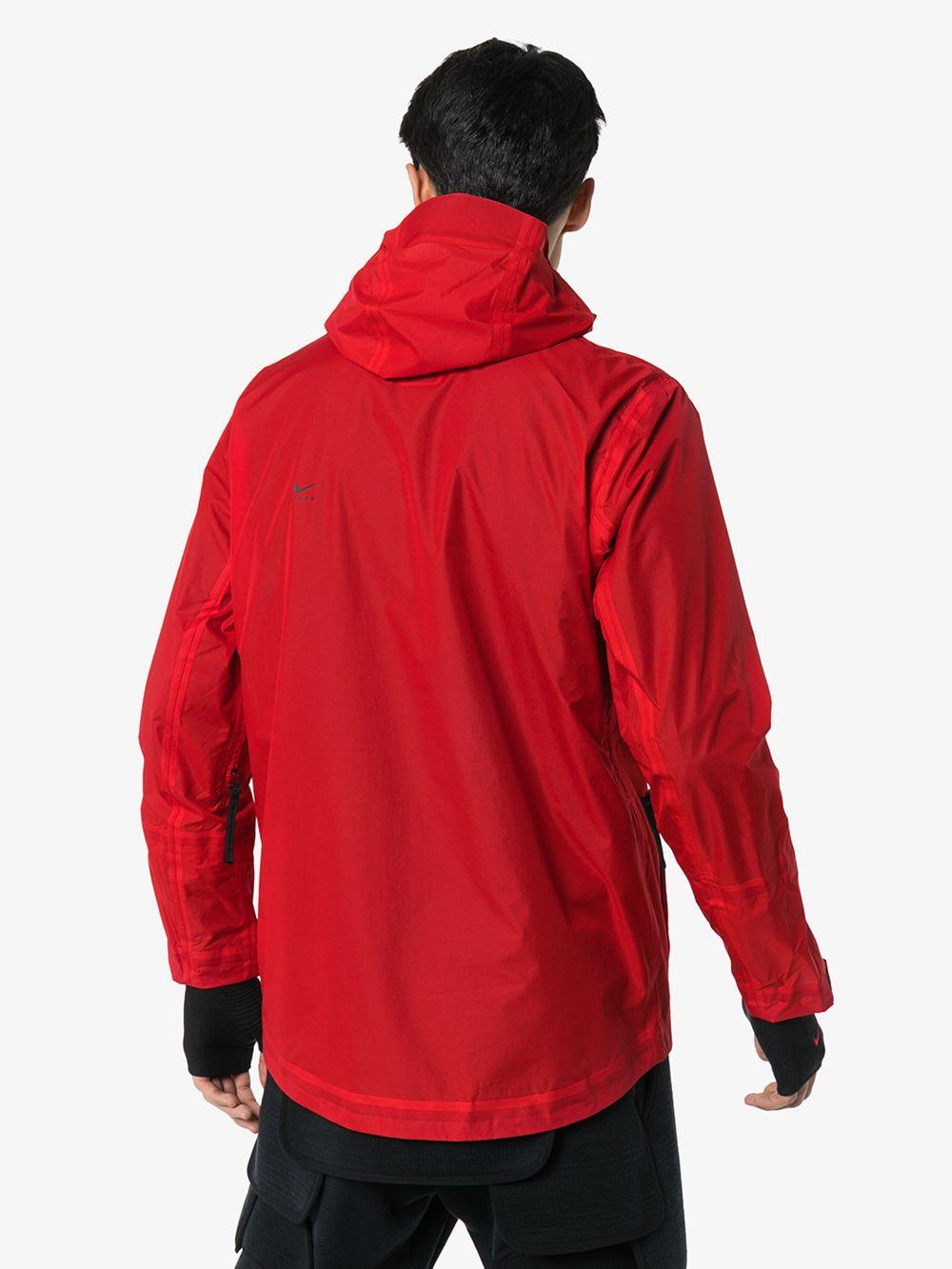 Nike X Mmw Hooded Nylon Jacket in Red 