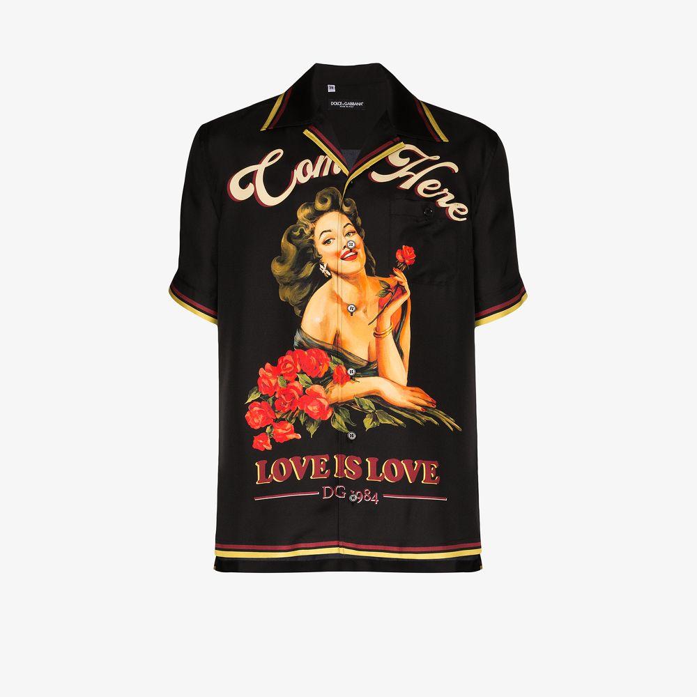 Dolce & Gabbana Come Here Pin-up Shirt in Black for Men | Lyst