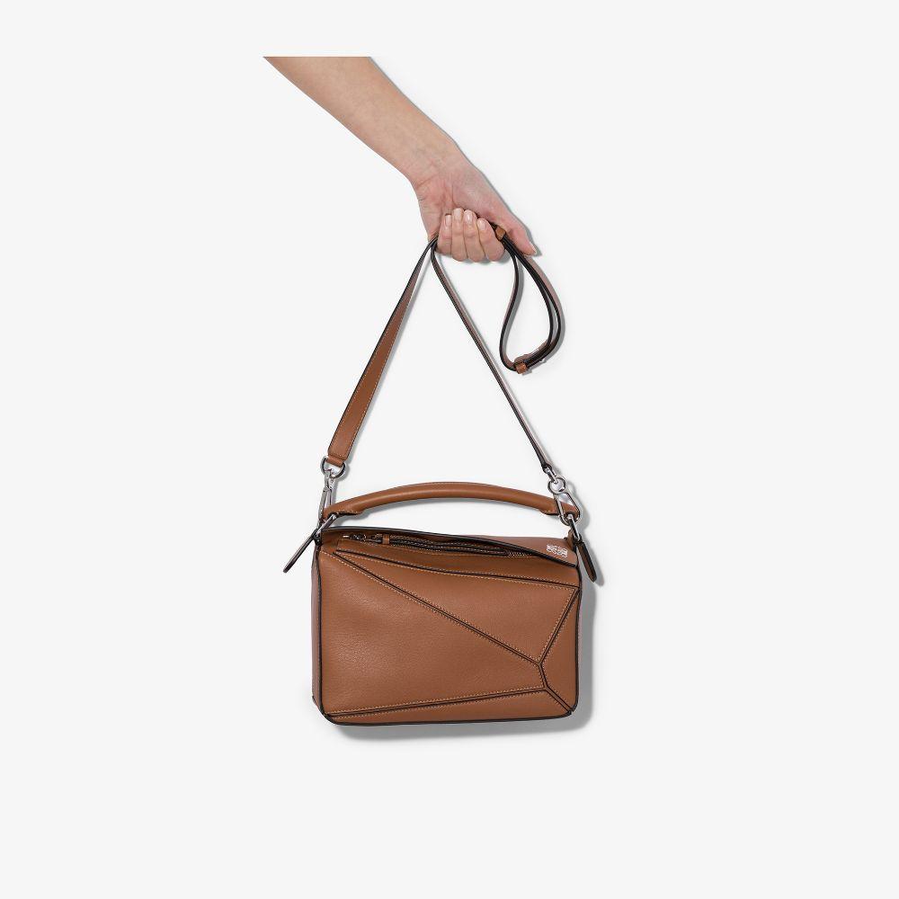puzzle small leather shoulder bag