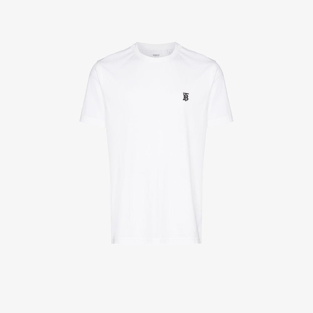 Burberry Cotton Tb Logo T-shirt in White for Men - Lyst