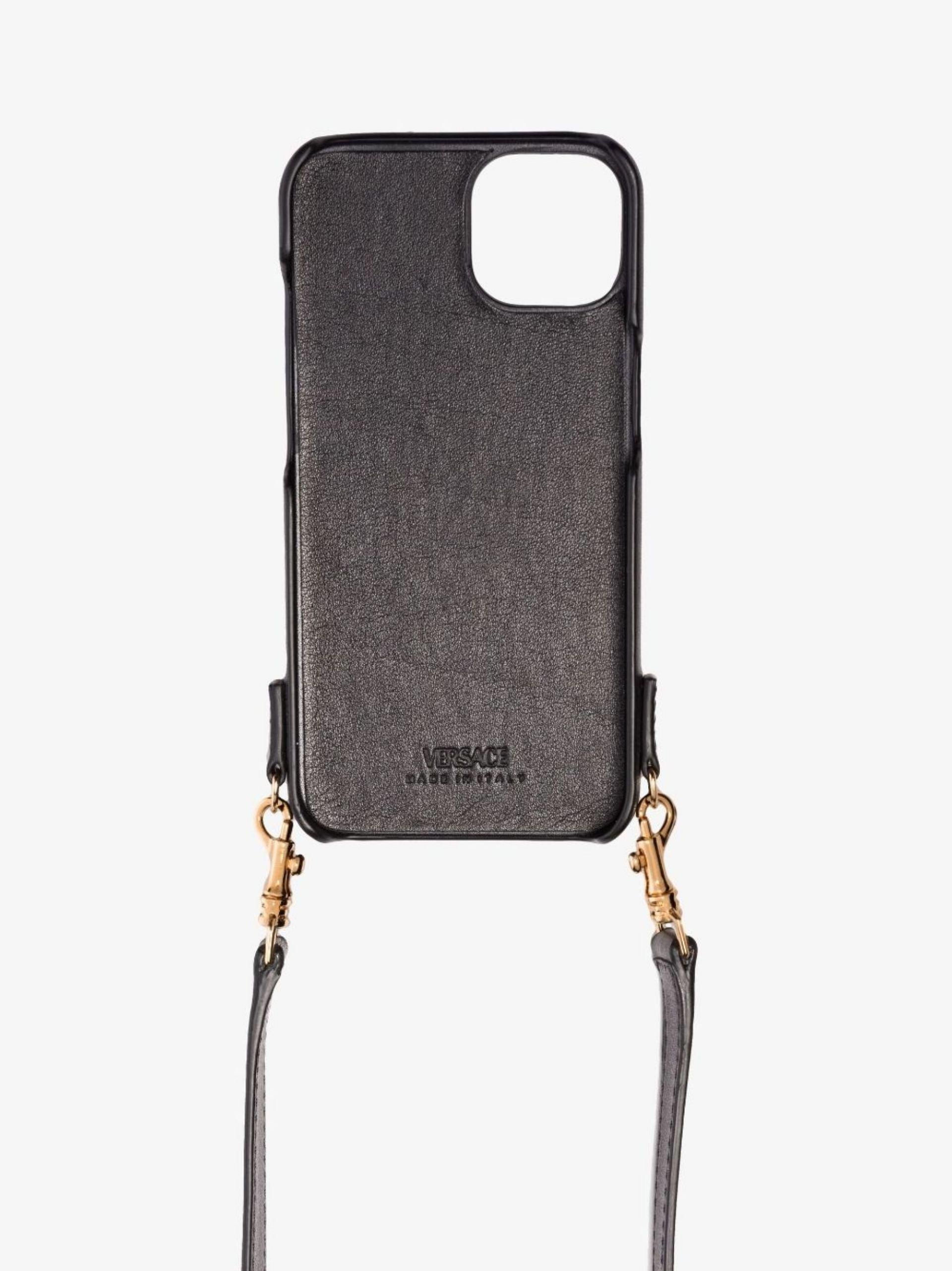 Versace Black Medusa Biggie Leather Iphone 13 Case for Men | Lyst