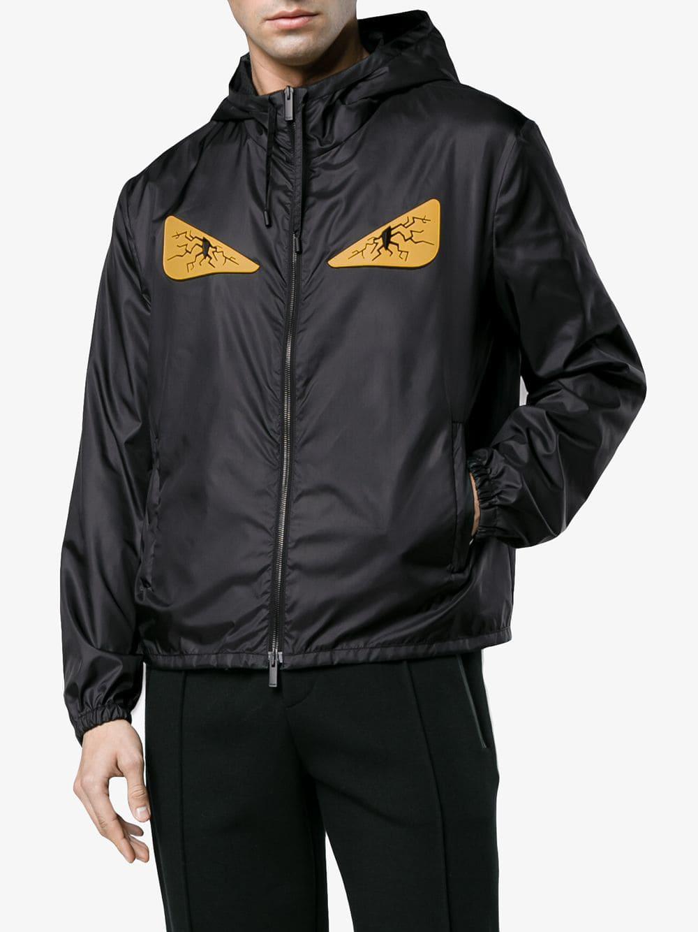 Fendi Synthetic Bag Bug Eyes Windbreaker in Black for Men - Lyst