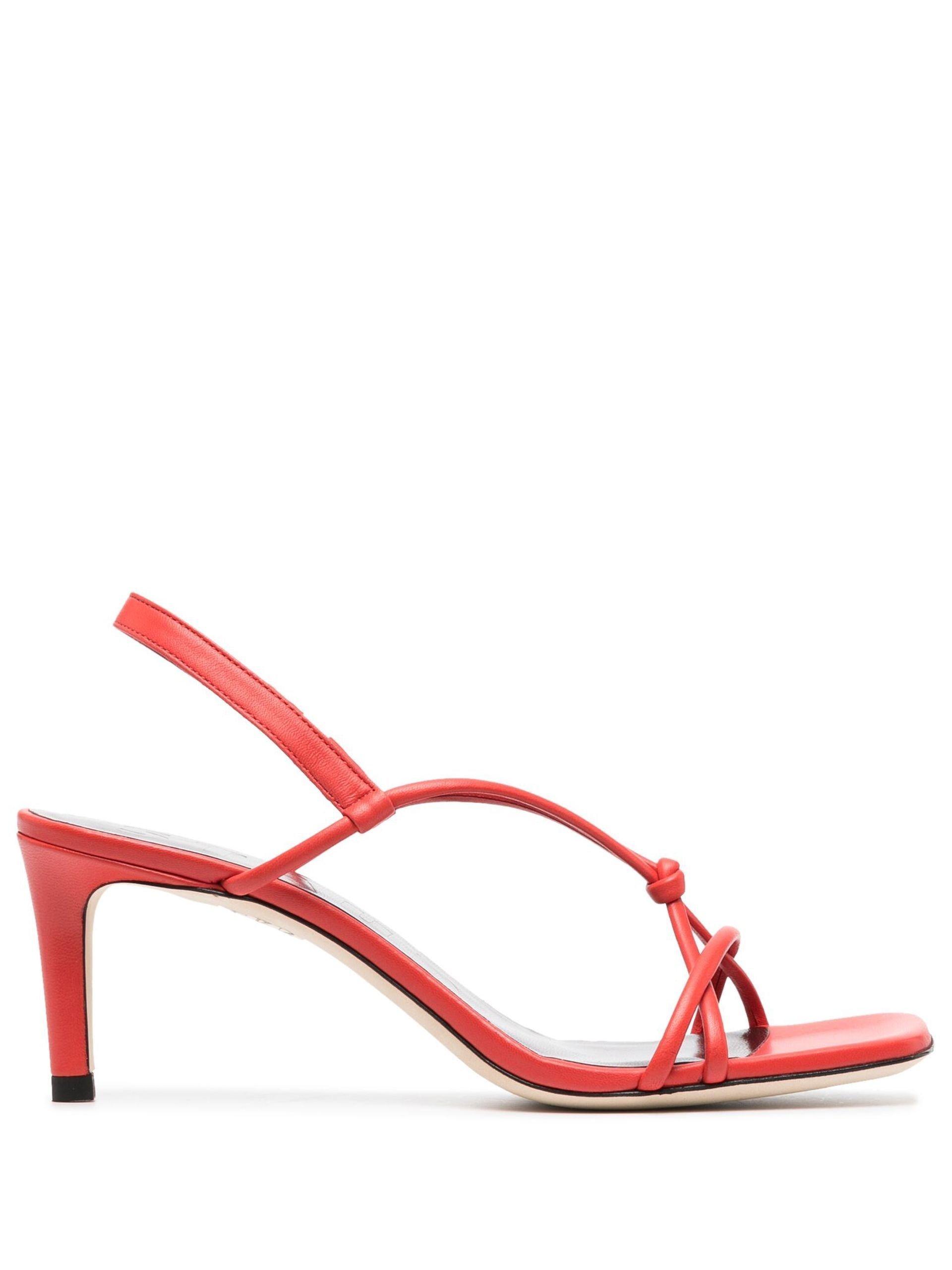 STAUD Nicolette 65 Leather Sandals in Pink | Lyst