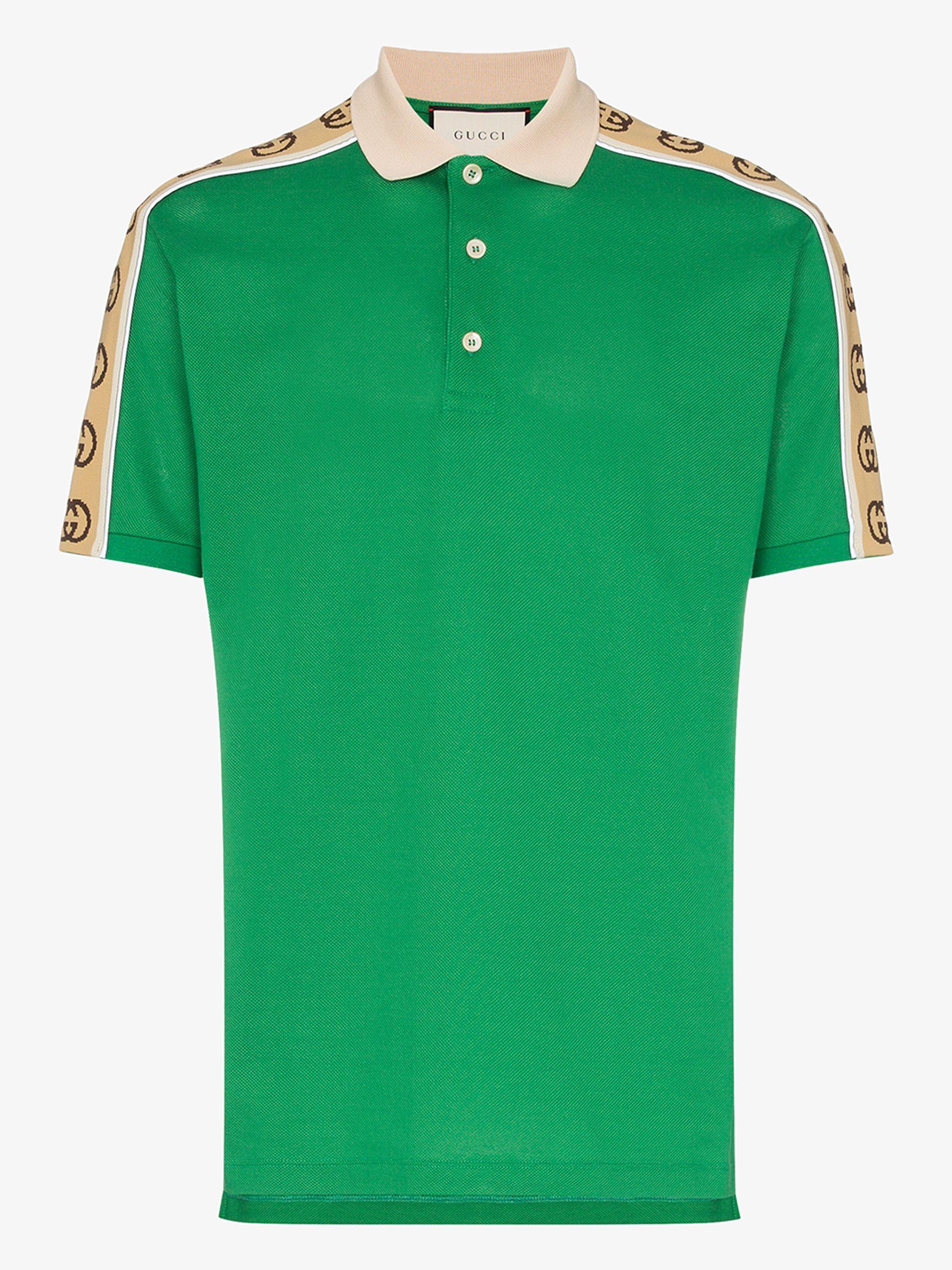 Gucci Green Embroidered Polo Shirt – Savonches