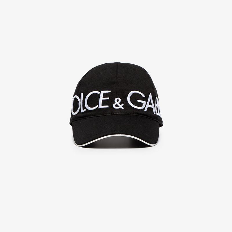 Dolce \u0026 Gabbana Cotton Black Logo Cap 