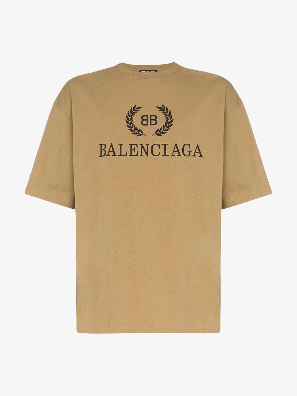 Fearless Explicitly Exemption Balenciaga Bb Logo T-shirt in Brown for Men | Lyst