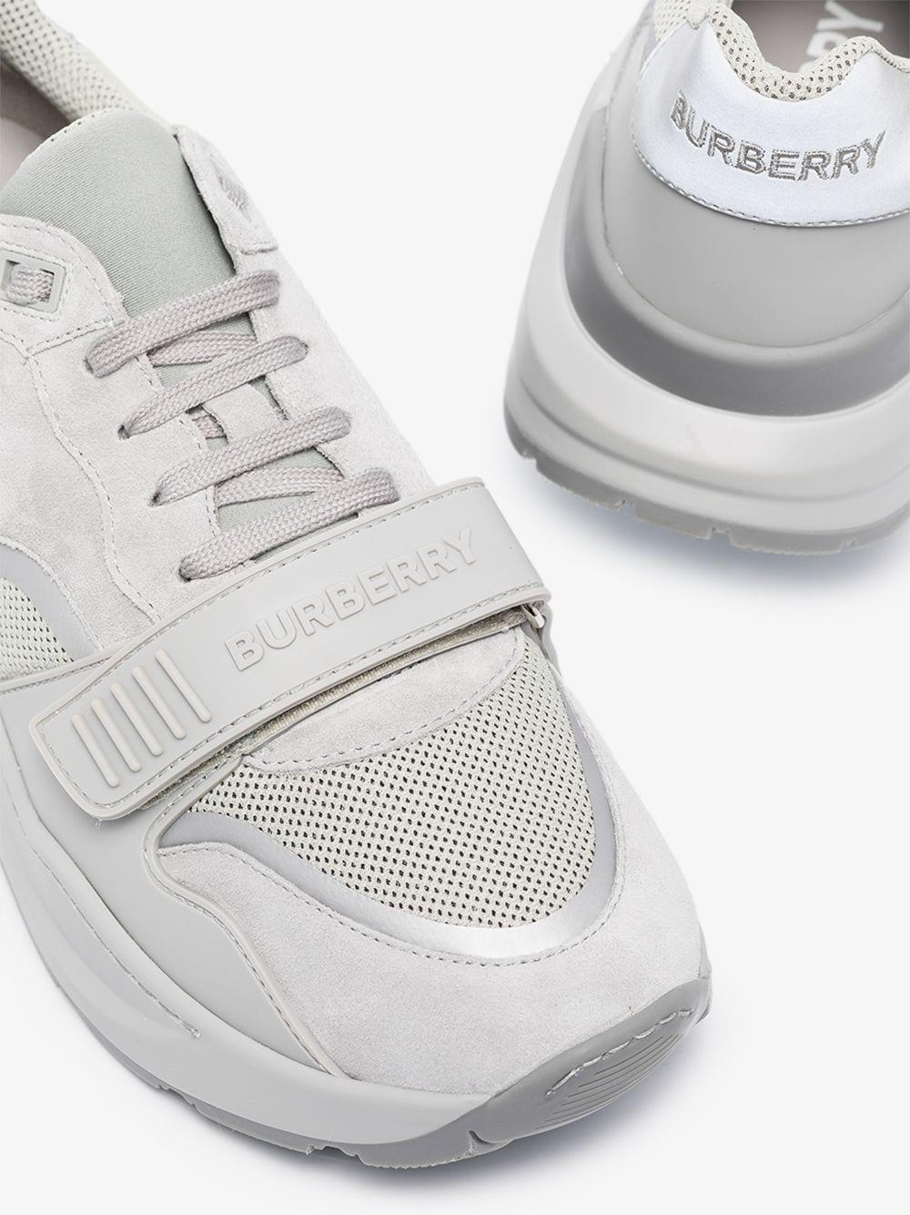 Burberry Ramsey Suede Sneakers in Gray for Men | Lyst