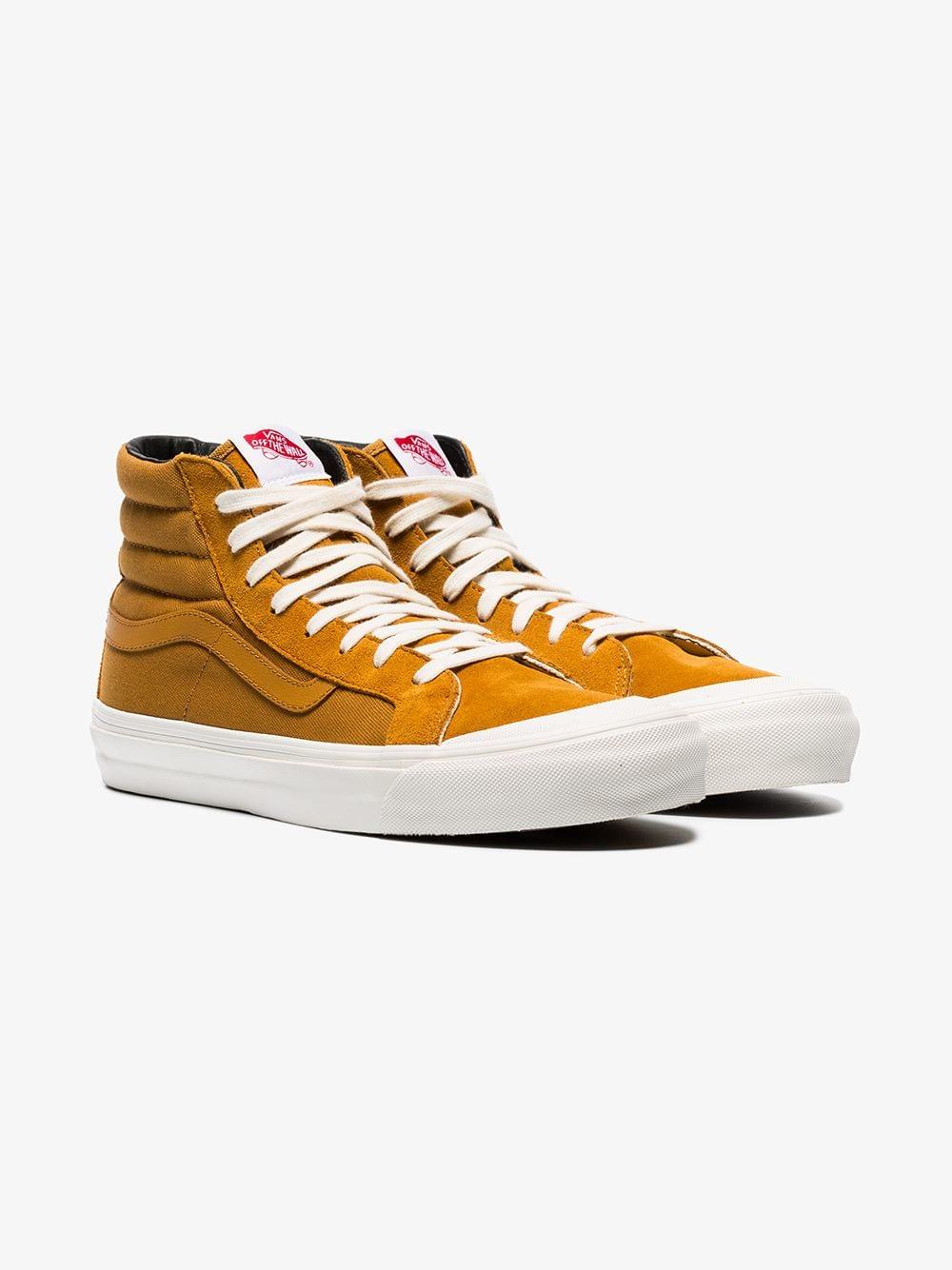 vans high top yellow mustard