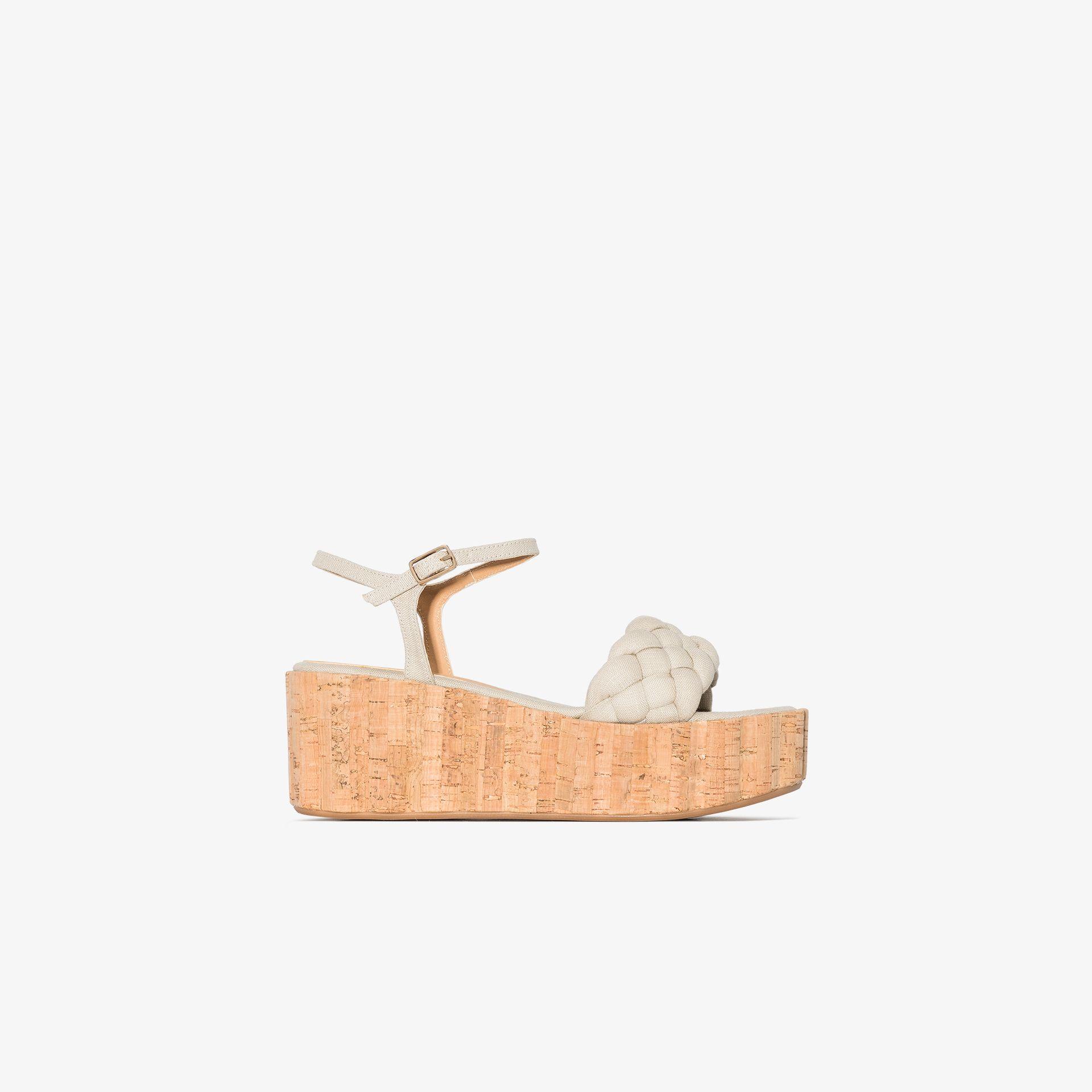 neutral platform sandals