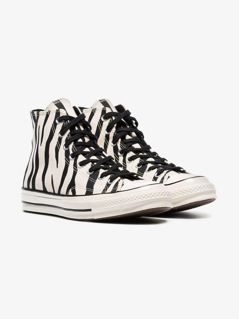 Converse Rubber Black And White Chuck Taylor All Stars 70s Zebra Print High  Top Sneakers for Men - Lyst