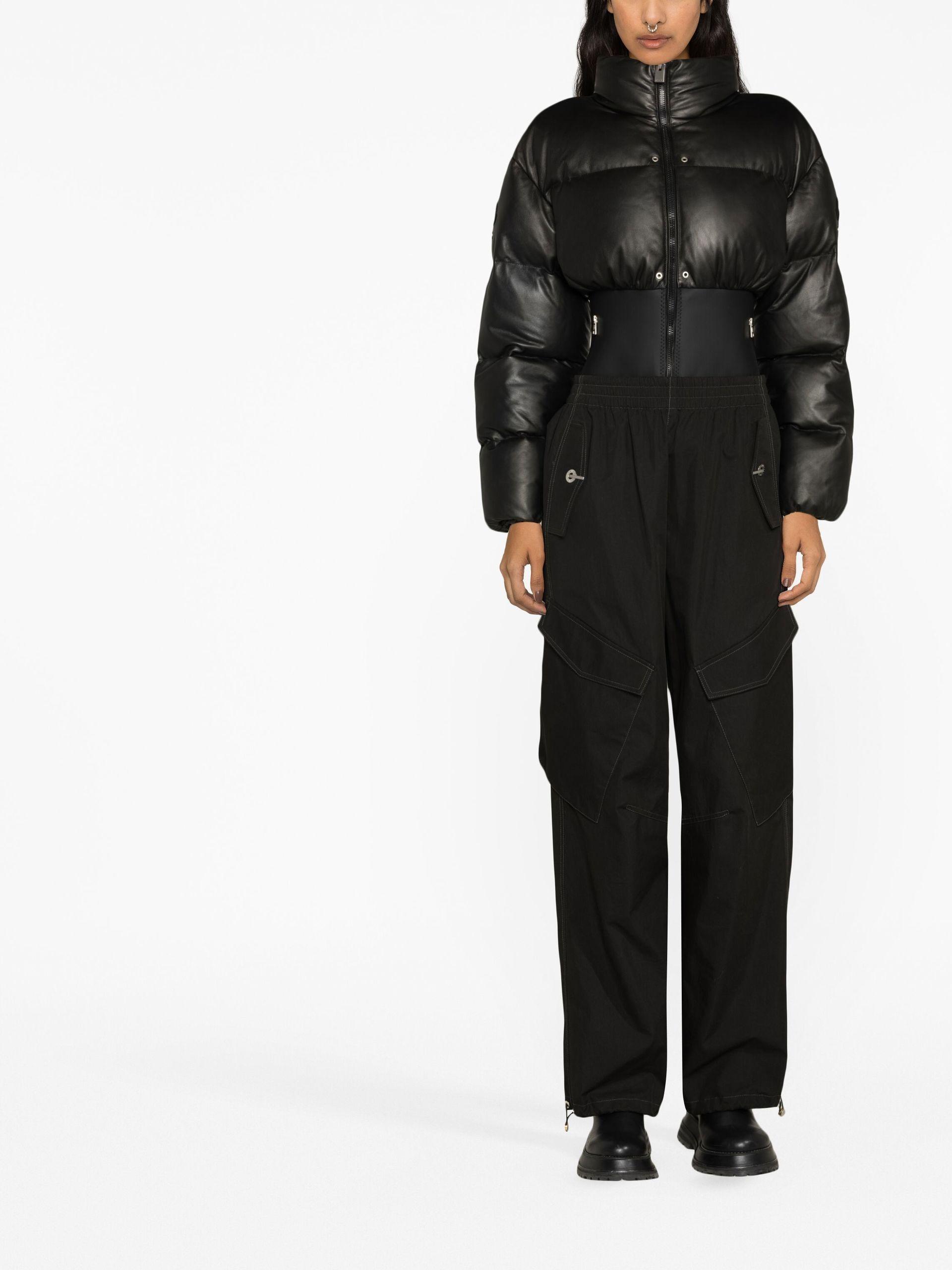 Moncler Genius Yongal Peplum Puffer Jacket in Black Lyst