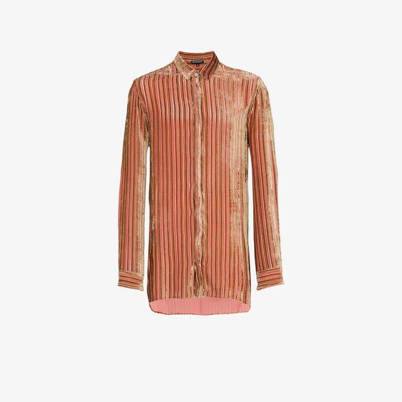 Ann Demeulemeester Velvet Stripe Silk 