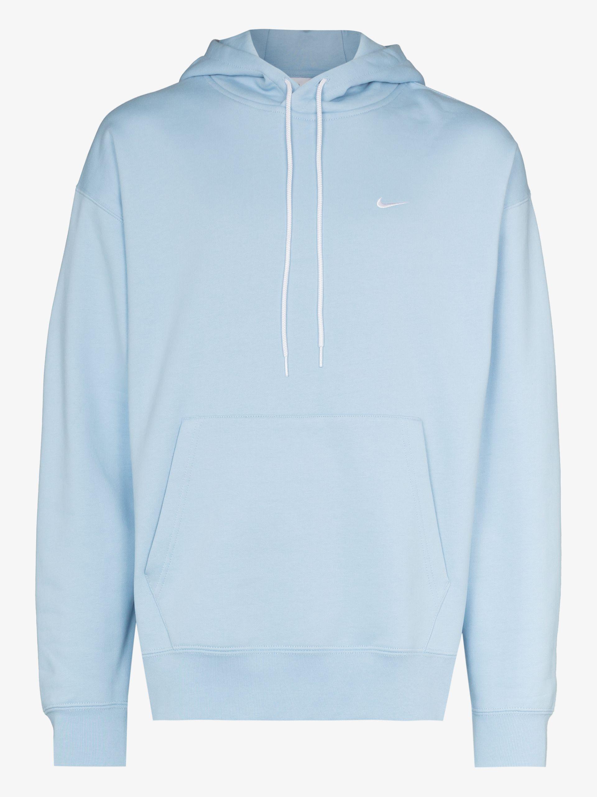 Nike Fleece Nrg Solo Swoosh Hoodie in Blue for Men | Lyst