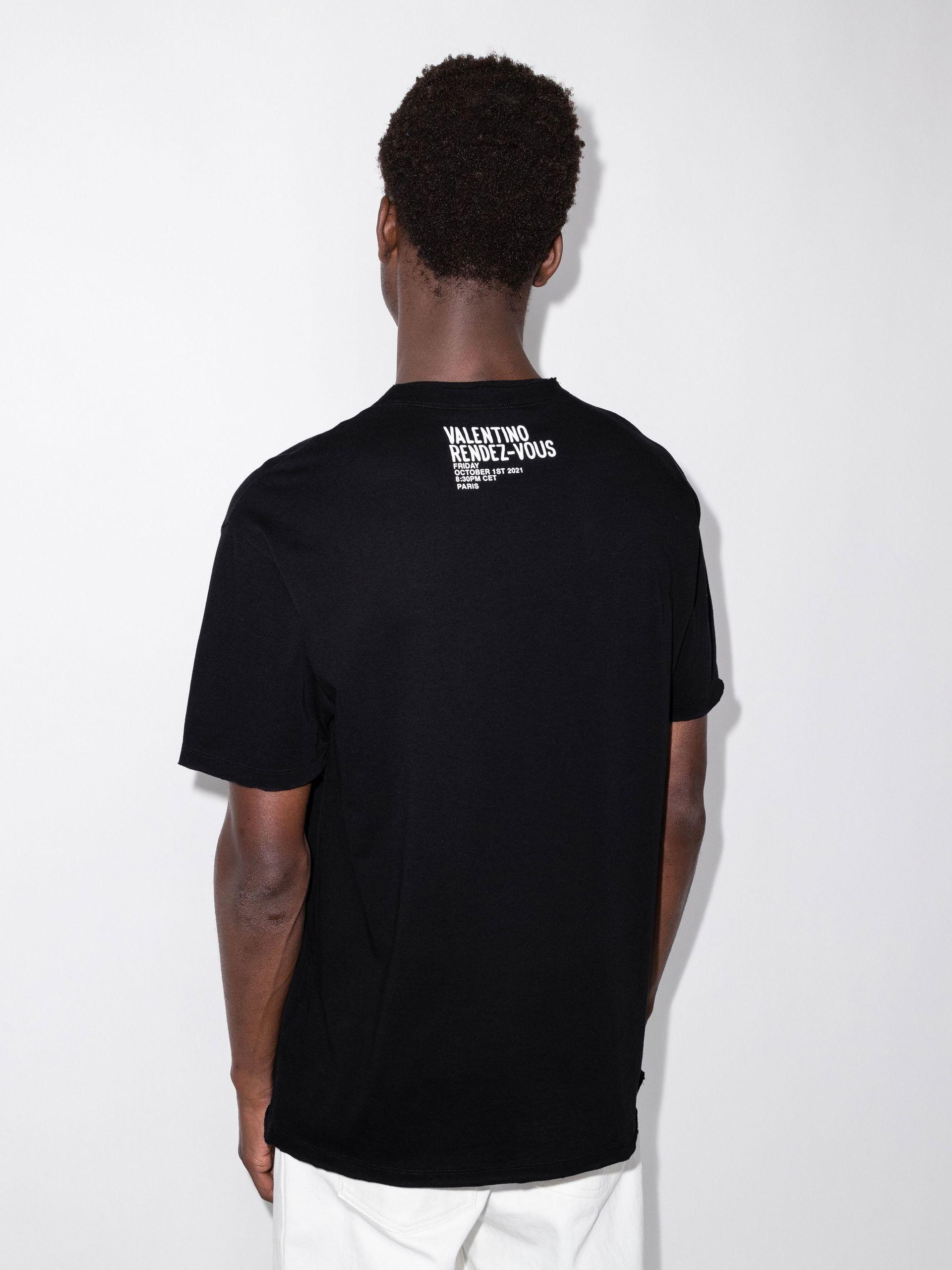 Valentino Black Archive 1985 Printed Cotton T shirt for Men Lyst