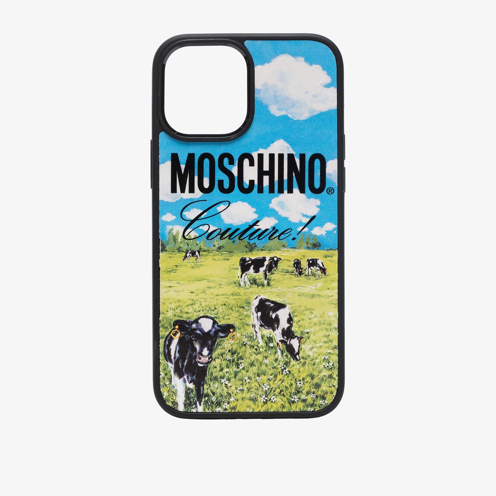 Moschino Cow Print Iphone 12 Pro Max Case in Blue | Lyst