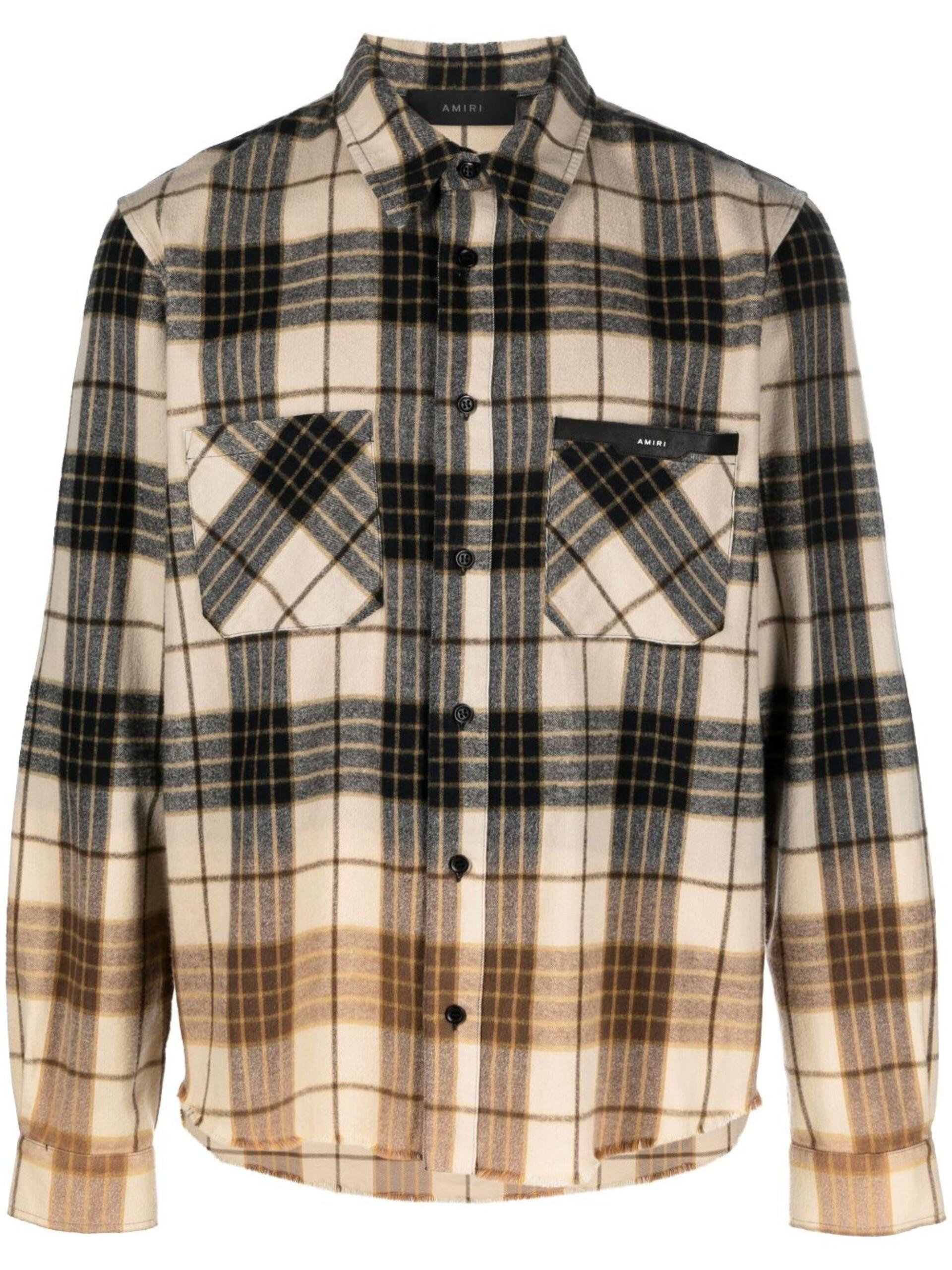 AMIRI』アミリ (L) グラデーションチェックシャツ / レッド | www