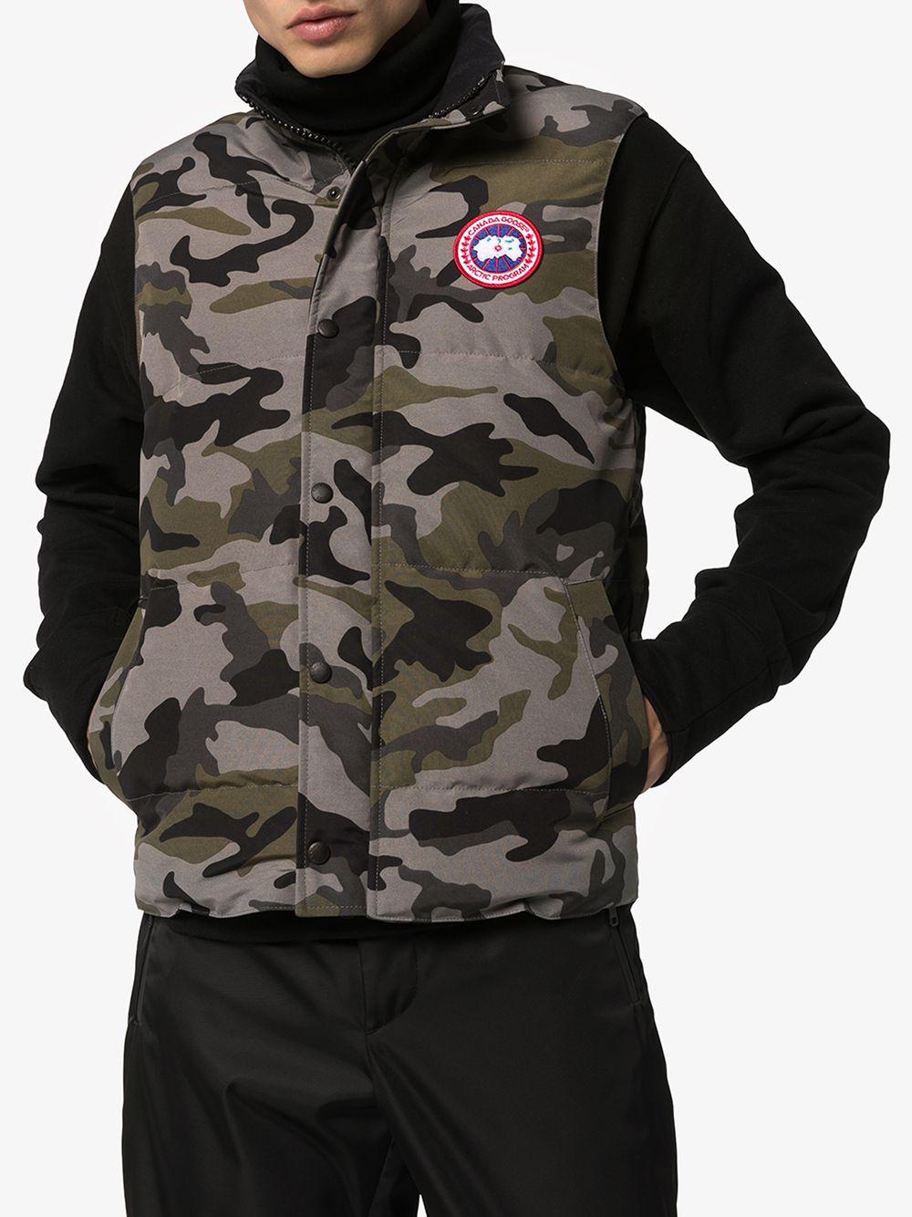 canada goose gilet blue camo