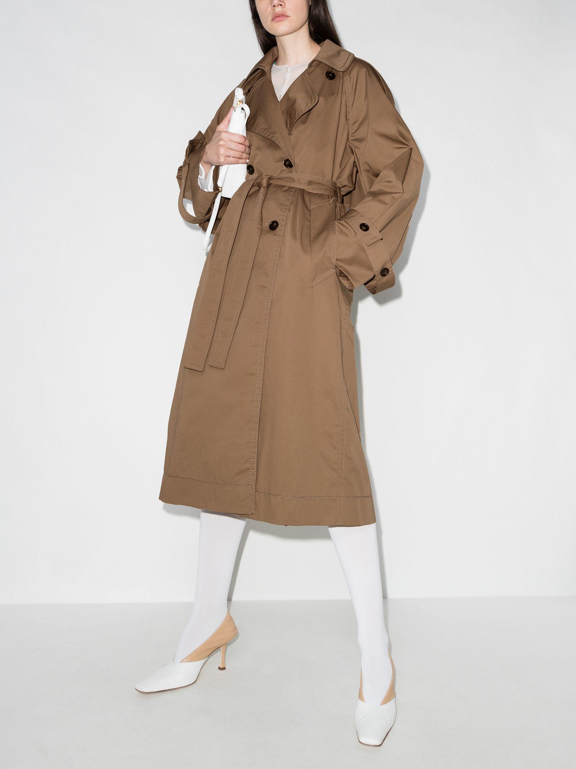 Acne Studios Cotton Odande Double-breasted Trench Coat in Brown | Lyst